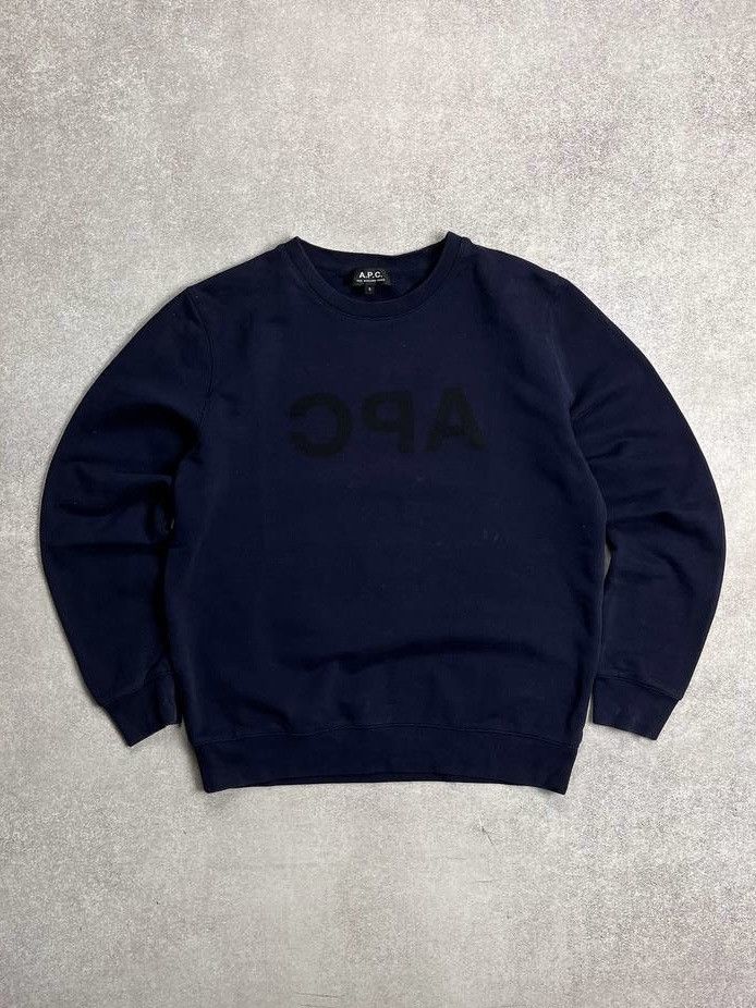 A.P.C. × Vintage Vintage A.P.C. Boxy Big Logo Sweatshirt S Size US S / EU 44-46 / 1 - 1 Thumbnail
