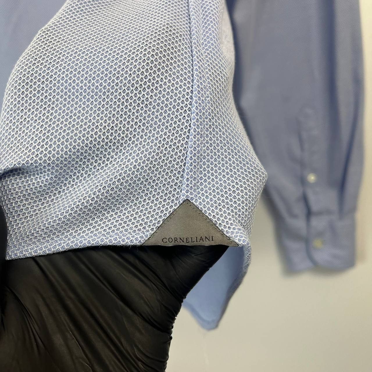 Corneliani Corneliani Button Up Dress Shirt Blue Pattern Luxury XL Size US XL / EU 56 / 4 - 4 Thumbnail