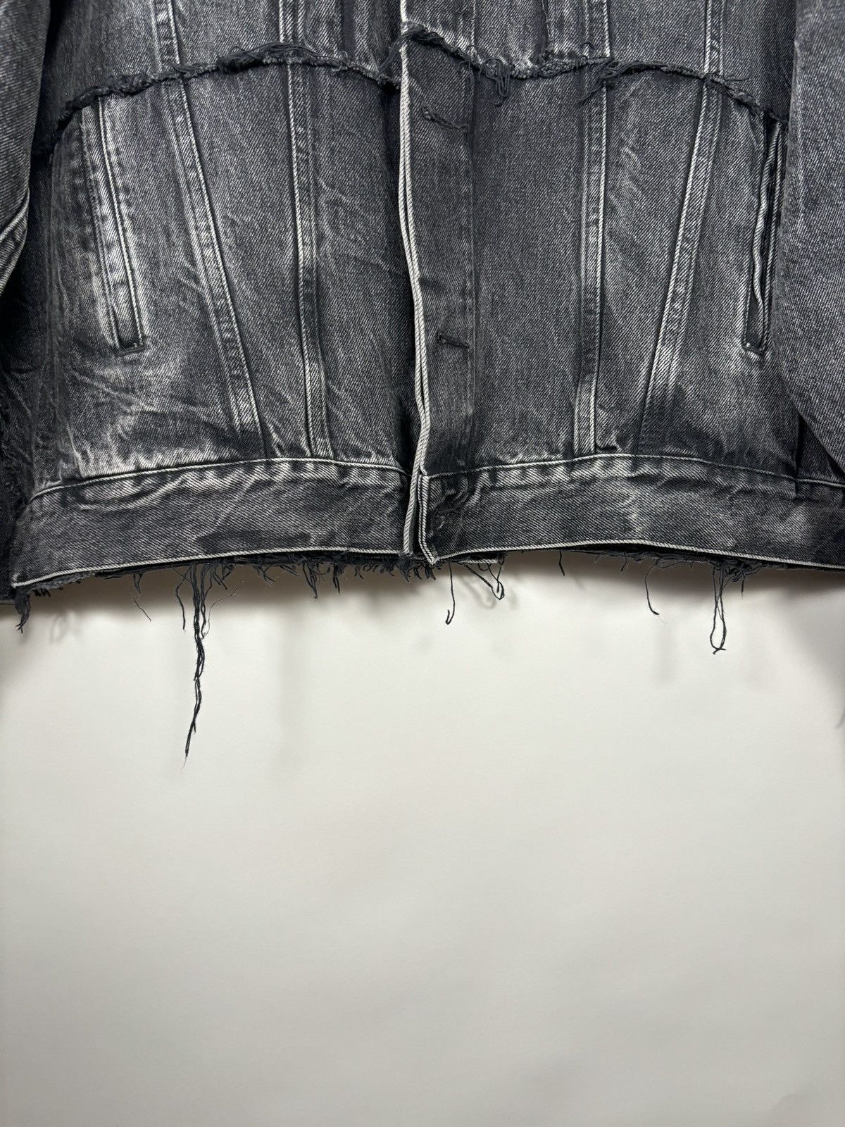 Balenciaga 🚭BALENCIAGA GRAIL🚭 RECONSTRUCTED DENIM JACKET Size US L / EU 52-54 / 3 - 6 Thumbnail