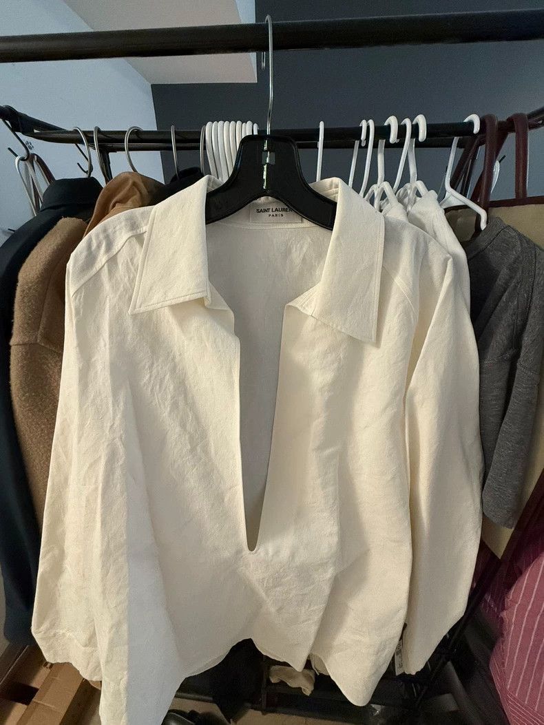 Saint Laurent Paris Saint Laurent Paris 23ss cotton and linen shirt-2506 Size US L / EU 52-54 / 3 - 2 Thumbnail