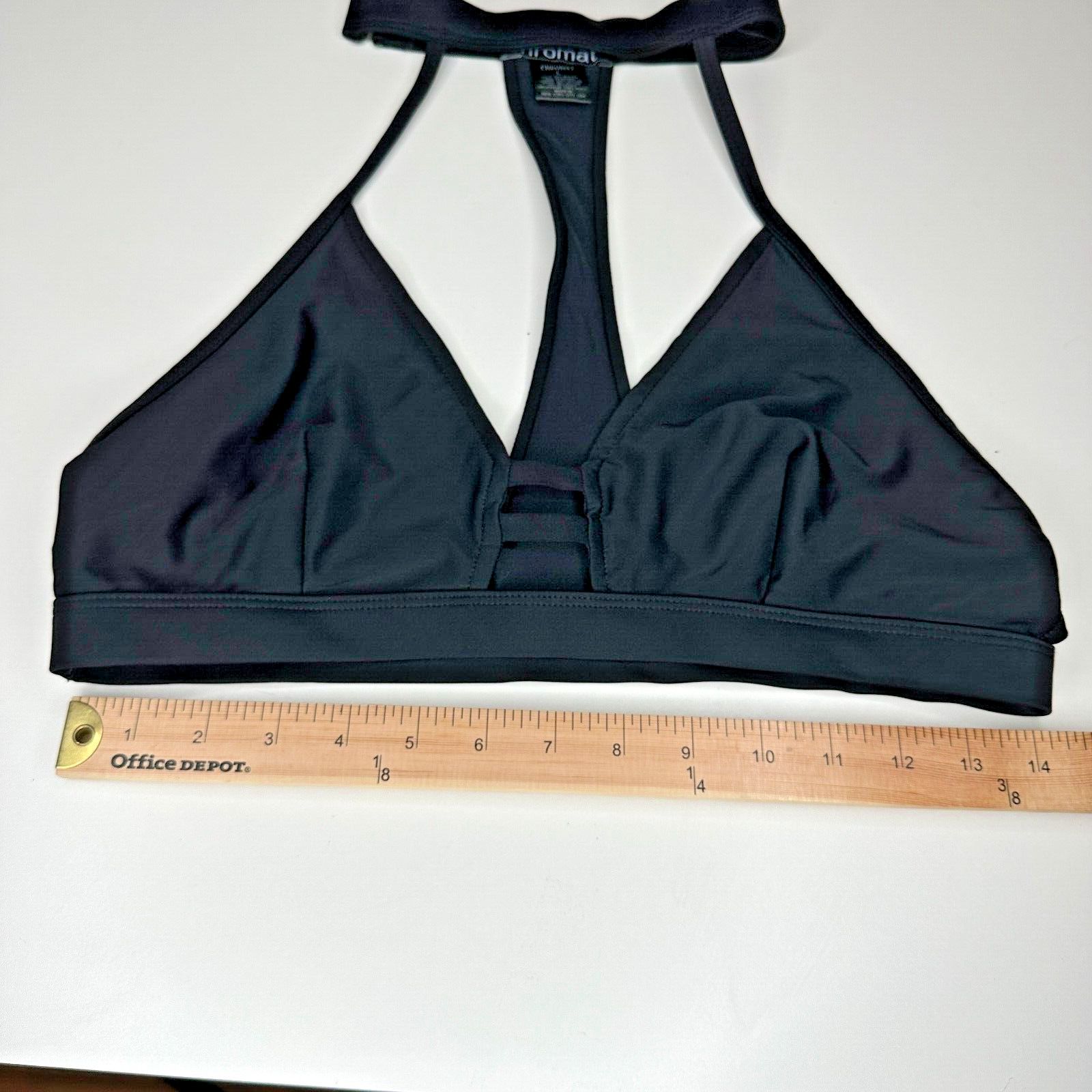Other Chromat Black T-Racerback Halter Sports Bra Bikini Top Large Size L / US 10 / IT 46 - 7 Thumbnail