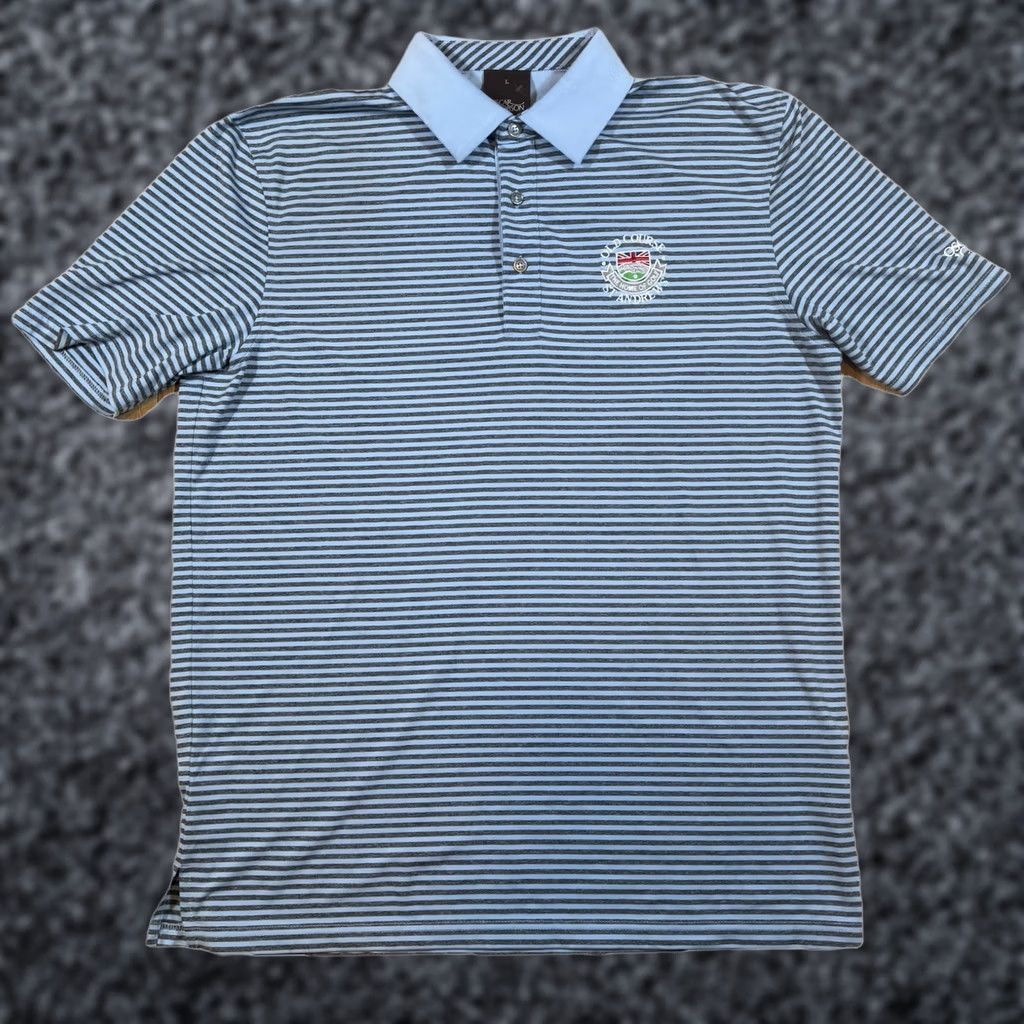 Oscar Jacobson Oscar Jacobson Golf Polo Shirt Men's L Blue Stripe Size US L / EU 52-54 / 3 - 1 Thumbnail