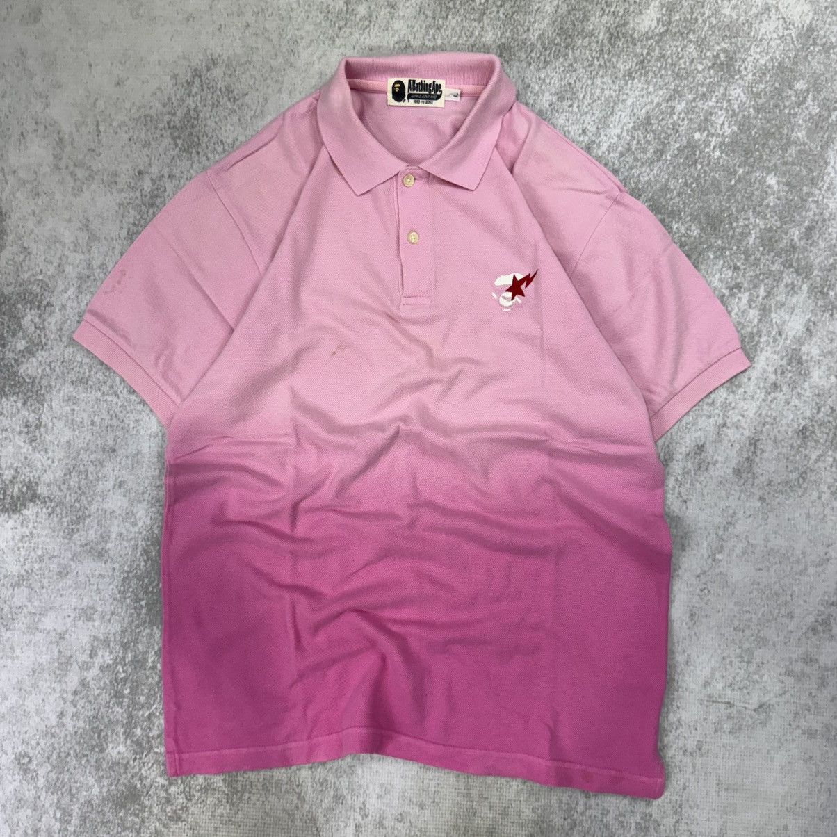 Bape A Bathing Ape lighting ombre poloshirt Size US L / EU 52-54 / 3 - 1 Thumbnail