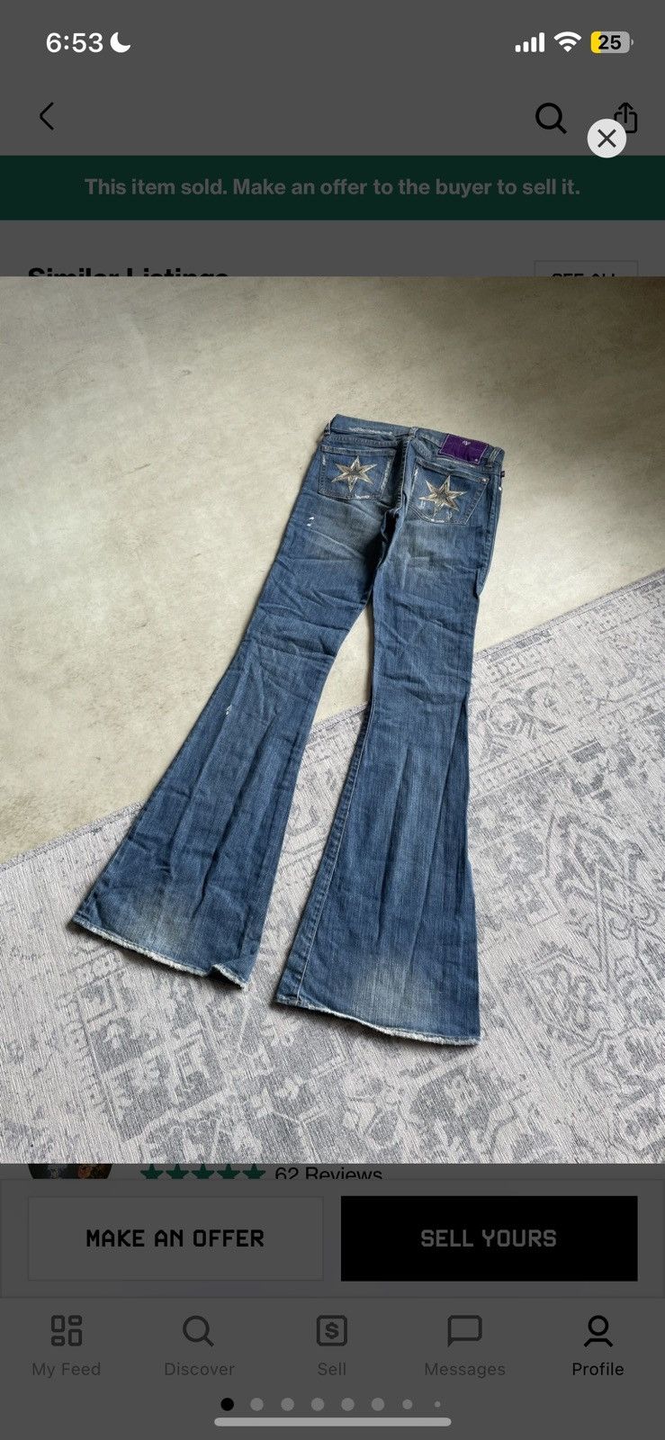 Other Flared Hysteric Glamour LGB If Six Was Nine Denim Jeans y2k Size US 30 / EU 46 - 1 Thumbnail
