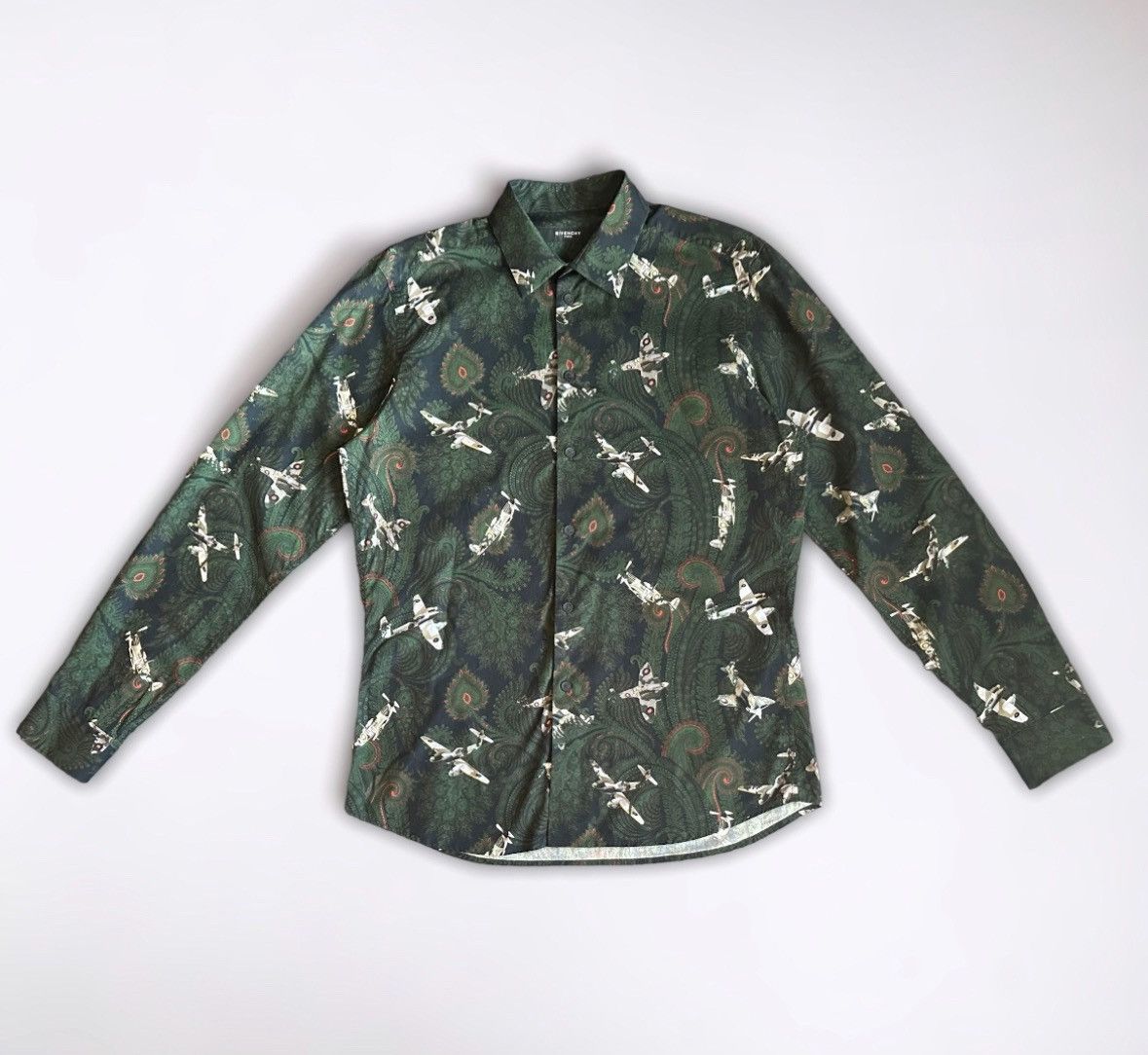 Designer × Givenchy Givenchy Green/Olive Designer Shirt Size US L / EU 52-54 / 3 - 1 Thumbnail