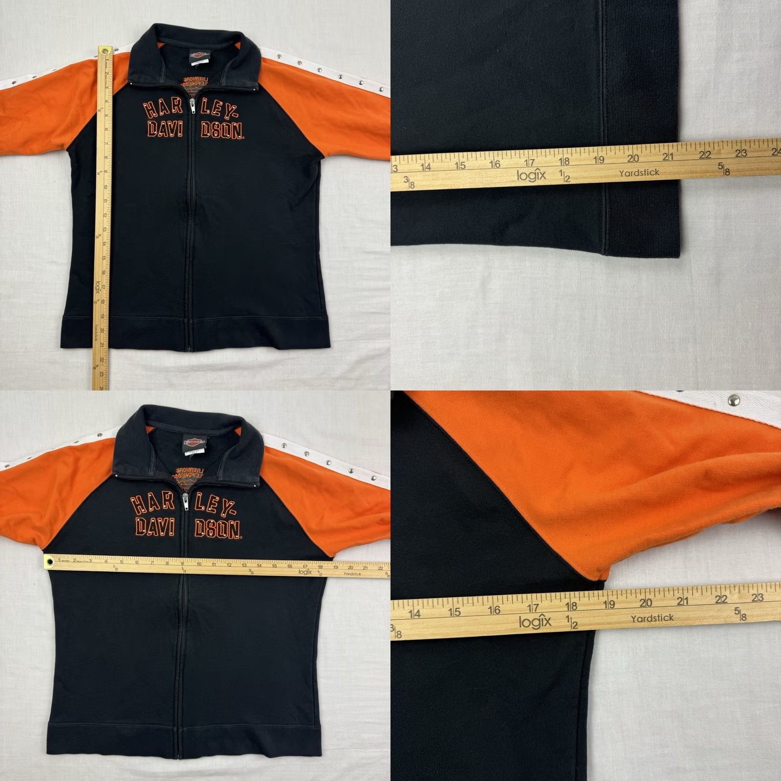 Harley Davidson VINTAGE Harley Davidson Full Zip Sweatshirt Womens Medium Hipster Biker Y2K Size M / US 6-8 / IT 42-44 - 8 Thumbnail