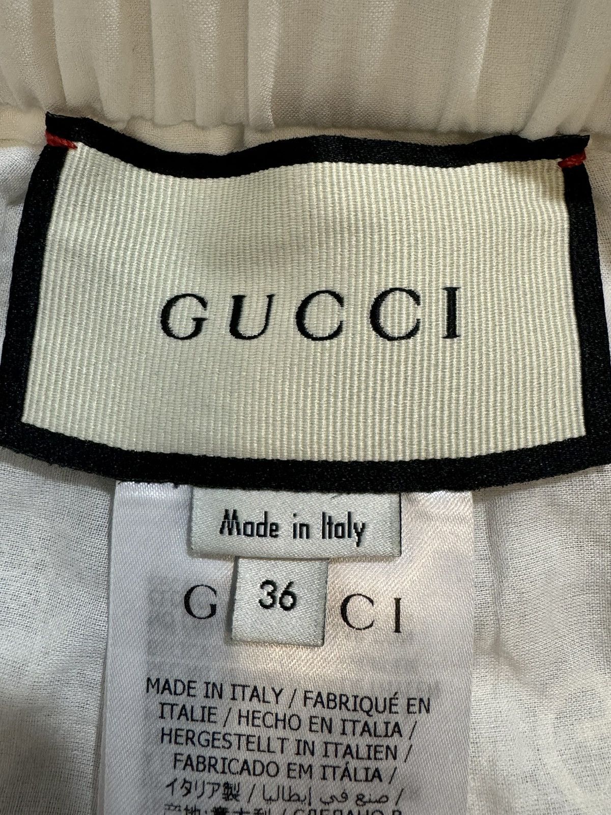 Gucci EUC Gucci Linen Embroidered Ivory Shorts Size 25" / US 0 / IT 36 - 7 Thumbnail