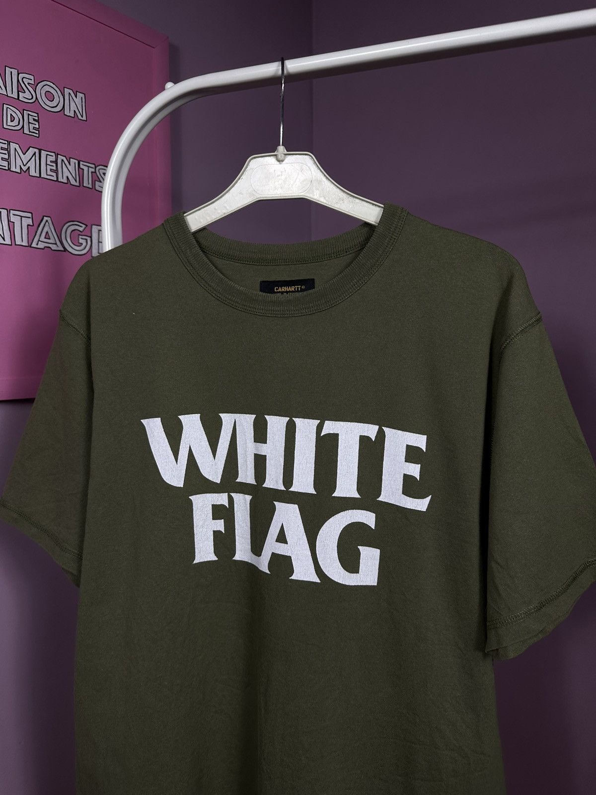 Carhartt Wip Carhartt WIP S/S White Flag T-Shirt Khaki Cotton Size M Size US M / EU 48-50 / 2 - 4 Thumbnail