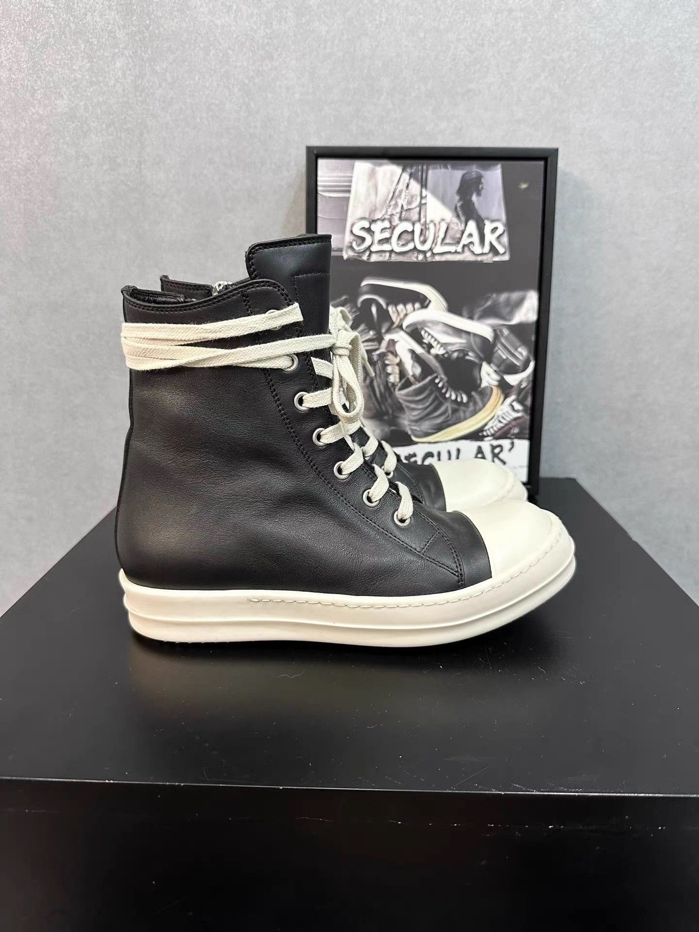 Rick Owens Rick Owens Mainline Leather "Big Converse" K34 Size US 6 / IT 36 - 3 Thumbnail