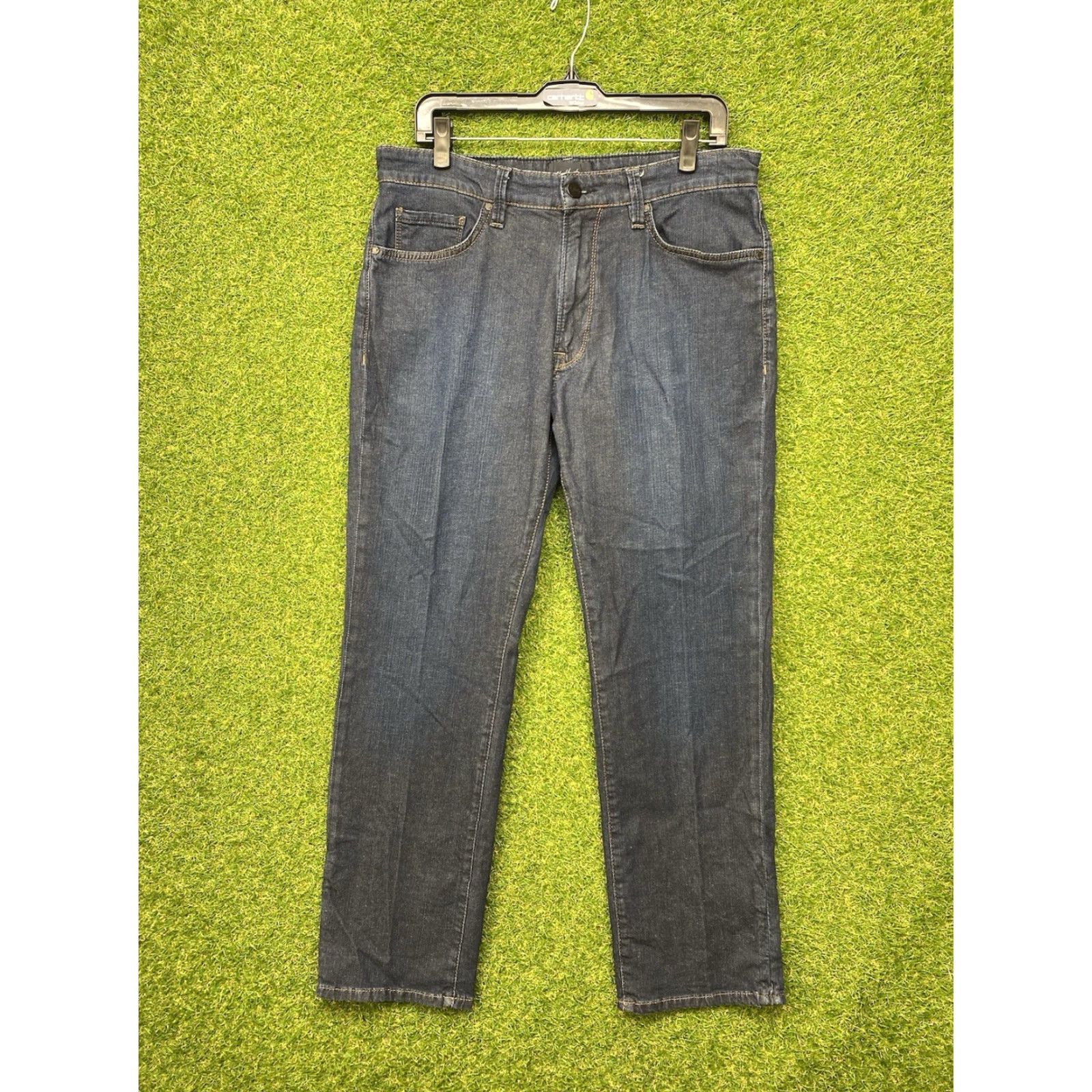 Vintage 34 Heritage Jeans Mens 35x30 Charisma Dark Wash Blue Denim Comfort Classic Straight Size US 35 - 4 Thumbnail
