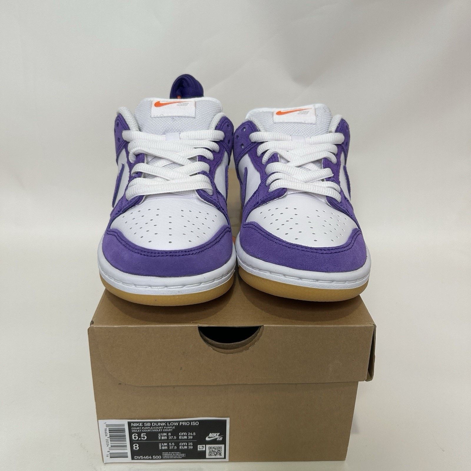 Nike Nike SB Dunk Low Pro ISO Orange Label “Court Purple Gum” Size US 6.5 / EU 39-40 - 2 Thumbnail