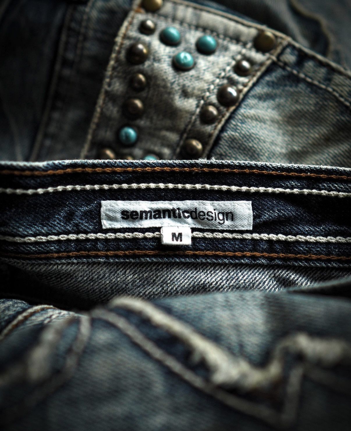 semanticdesign SEMANTIC DESIGN TRIBAL PANELLED ACID-WASH JEANS Size US 29 - 10 Thumbnail