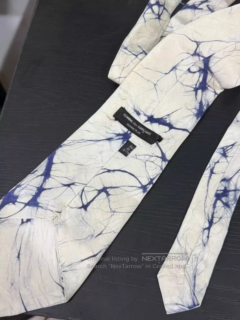 Comme des Garcons Comme Des Garcons Blue Vein Printed Silk Tie Size ONE SIZE - 4 Thumbnail