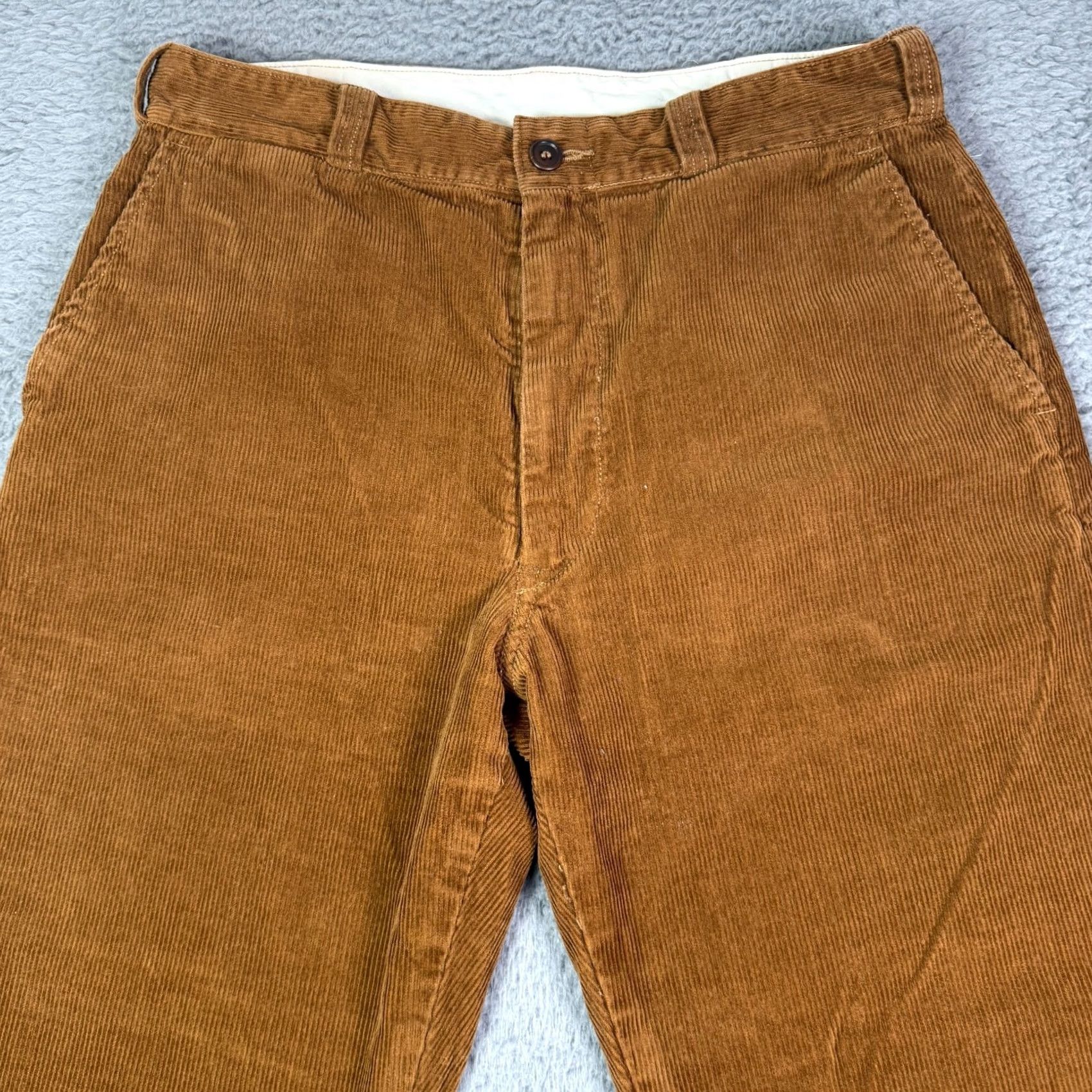 Buck Mason Buck Mason Craftsman Corduroy Pants Mens 32x27 Brown Flat Front Relaxed Straight Pants Mens Brown Corduroy Buck Mason Craftsman Vintage: No Size US 32 / EU 48 - 2 Thumbnail