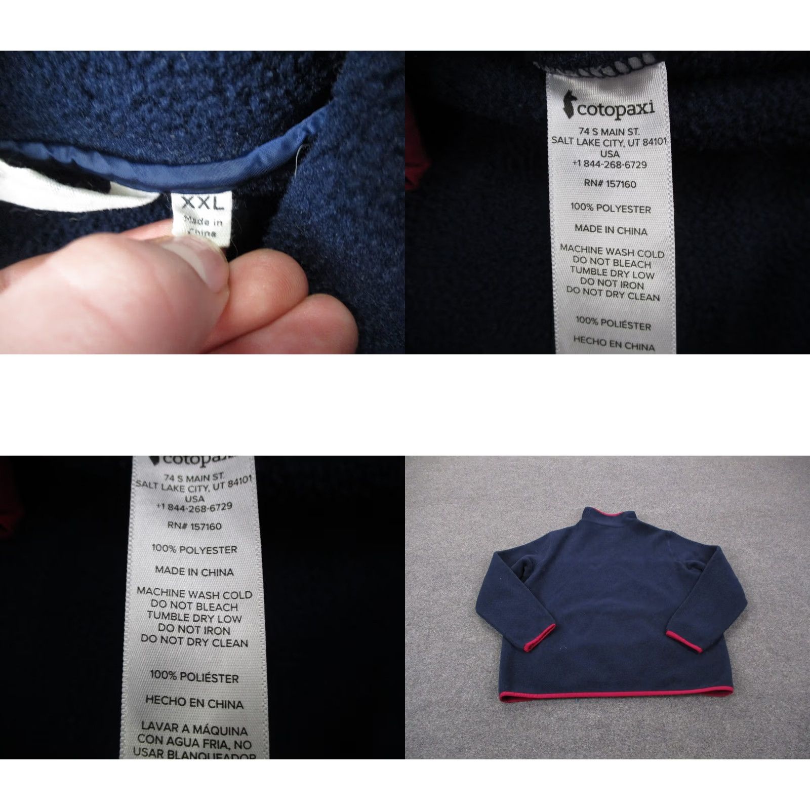 Cotopaxi Cotopaxi Jacket Womens 2XL Fleece Pullover Outdoor Active Windbreaker Multicolor Zip Pocket Logo Coat Sheer Lightweight Lined Casual Travel Workwear Size XXL / US 16-18 / IT 52-54 - 8 Thumbnail