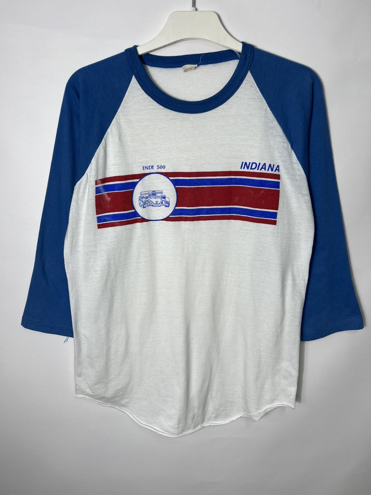 Vintage Vintage very rare 80s Indy 500 Indiana Raglan 3/4 sleeves Size US M / EU 48-50 / 2 - 1 Thumbnail