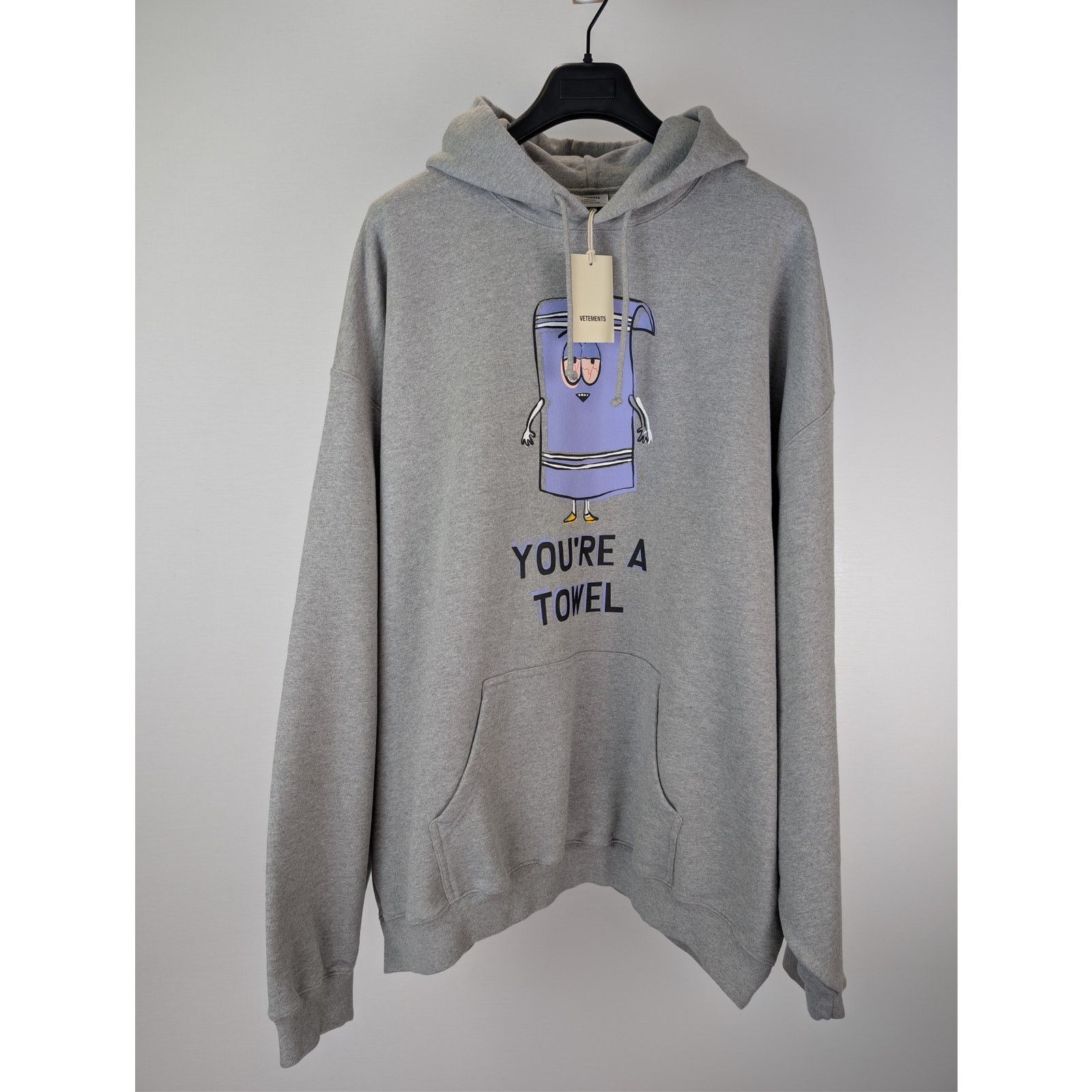 Vetements o1rshd1 Oversized Graphic-Print Hoodie in Grey Size US XL / EU 56 / 4 - 2 Thumbnail
