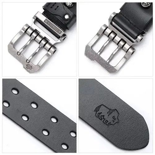Designer 130cm Bison Denim Belt Size ONE SIZE - 4 Thumbnail