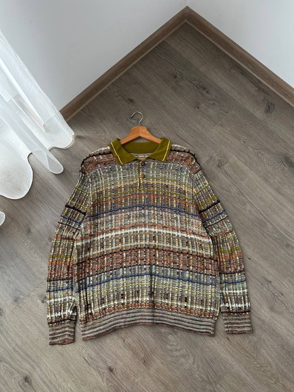 Japanese Brand × Vintage Vintage Botto Beige Cosby Botto Knit Sweater Size US M / EU 48-50 / 2 - 1 Thumbnail