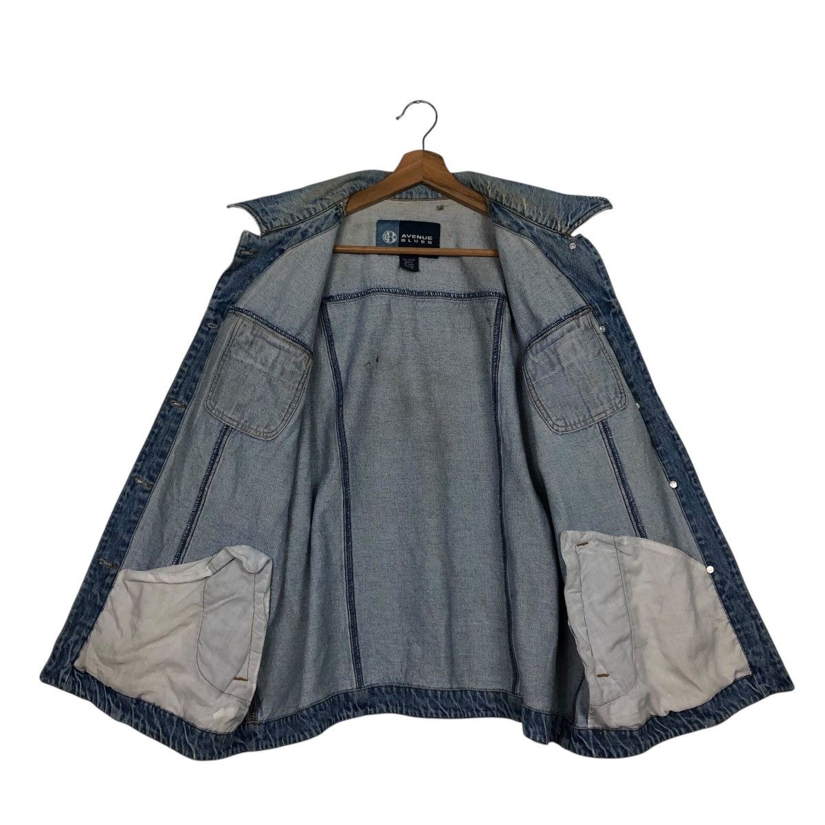 Japanese Brand 📌Vintage Biker Denim Jacket Avenue Blues Issey Miyake Size US M / EU 48-50 / 2 - 14 Thumbnail