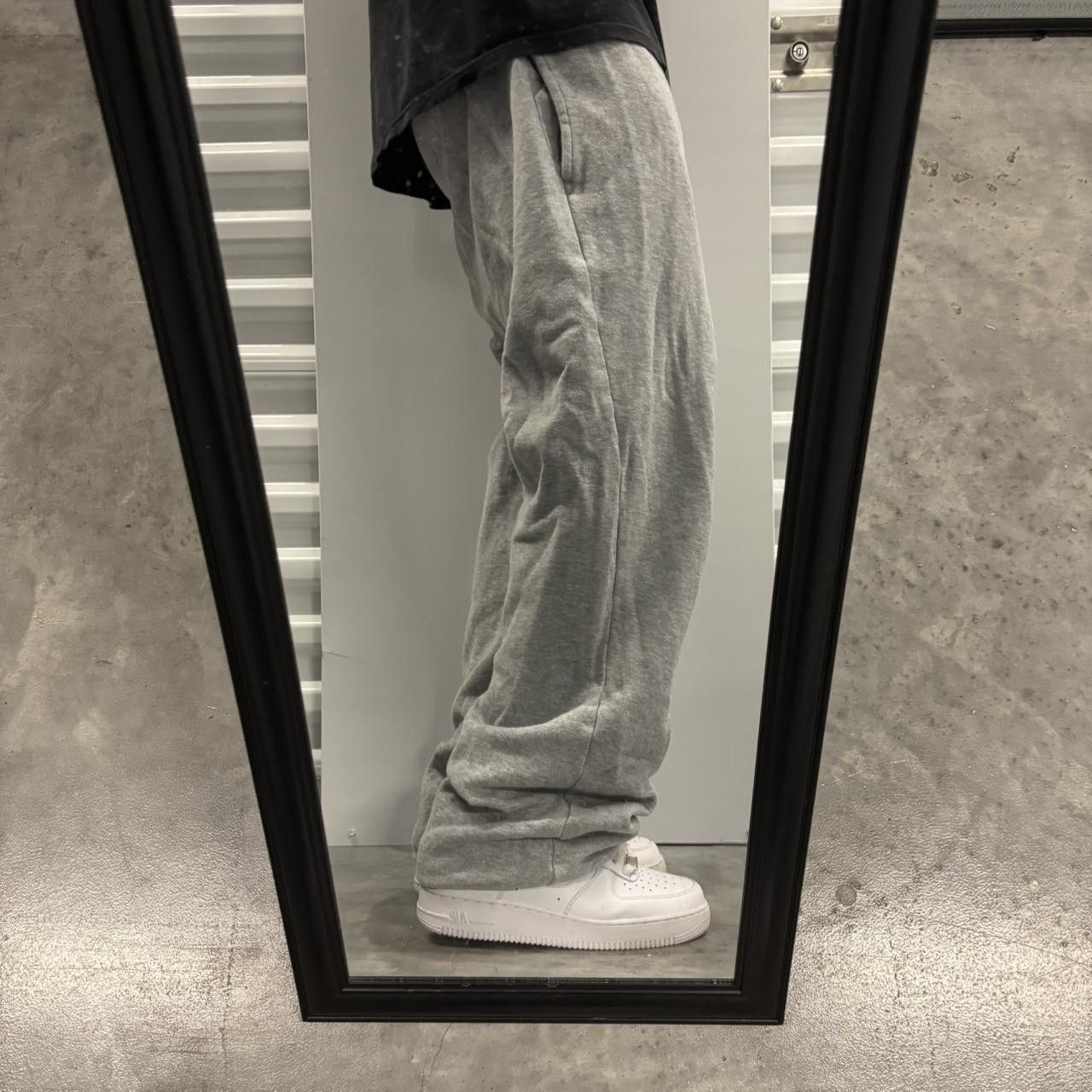 Japanese Brand × Vintage Crazy Vintage Y2K/2000s Light Grey Essential Sweatpants! Size US 30 / EU 46 - 2 Thumbnail