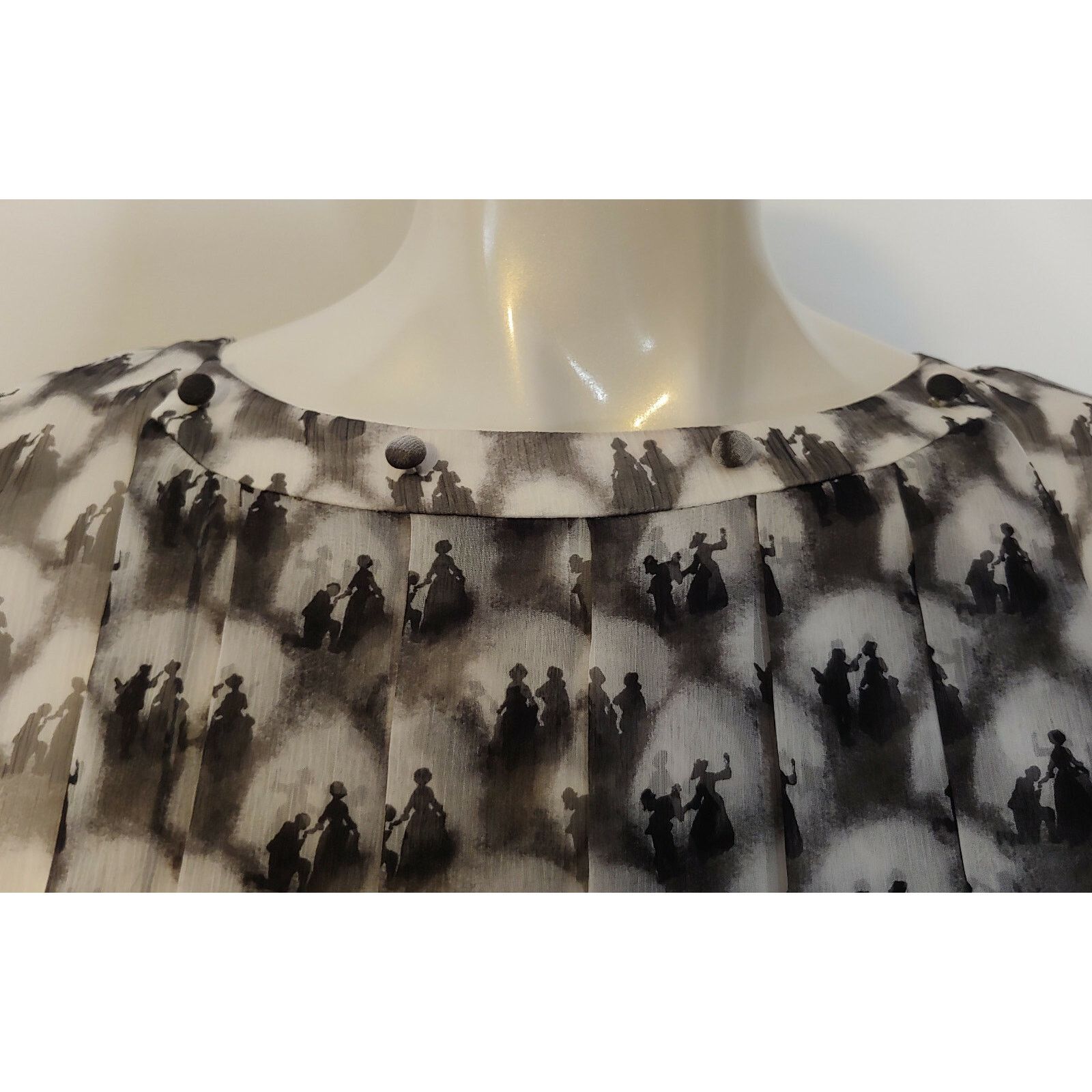 Jason Wu Jason Wu Silk Dress 12 NWT Cream Black Victorian Couple Size XL / US 12-14 / IT 48-50 - 6 Thumbnail
