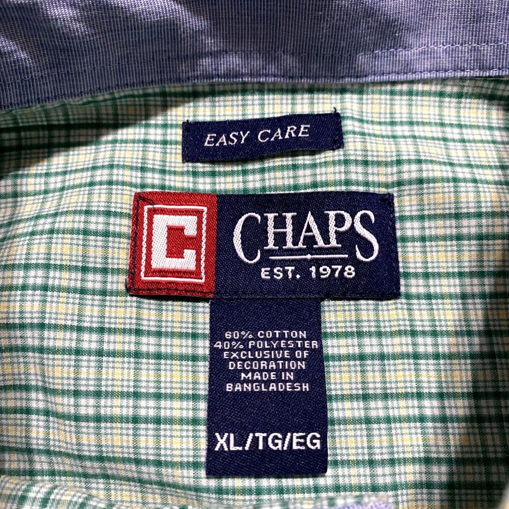 Chaps Ralph Lauren Chaps Mens XL Button-Down Short Sleeve Plaid Shirt Multicolor Size US XL / EU 56 / 4 - 3 Thumbnail
