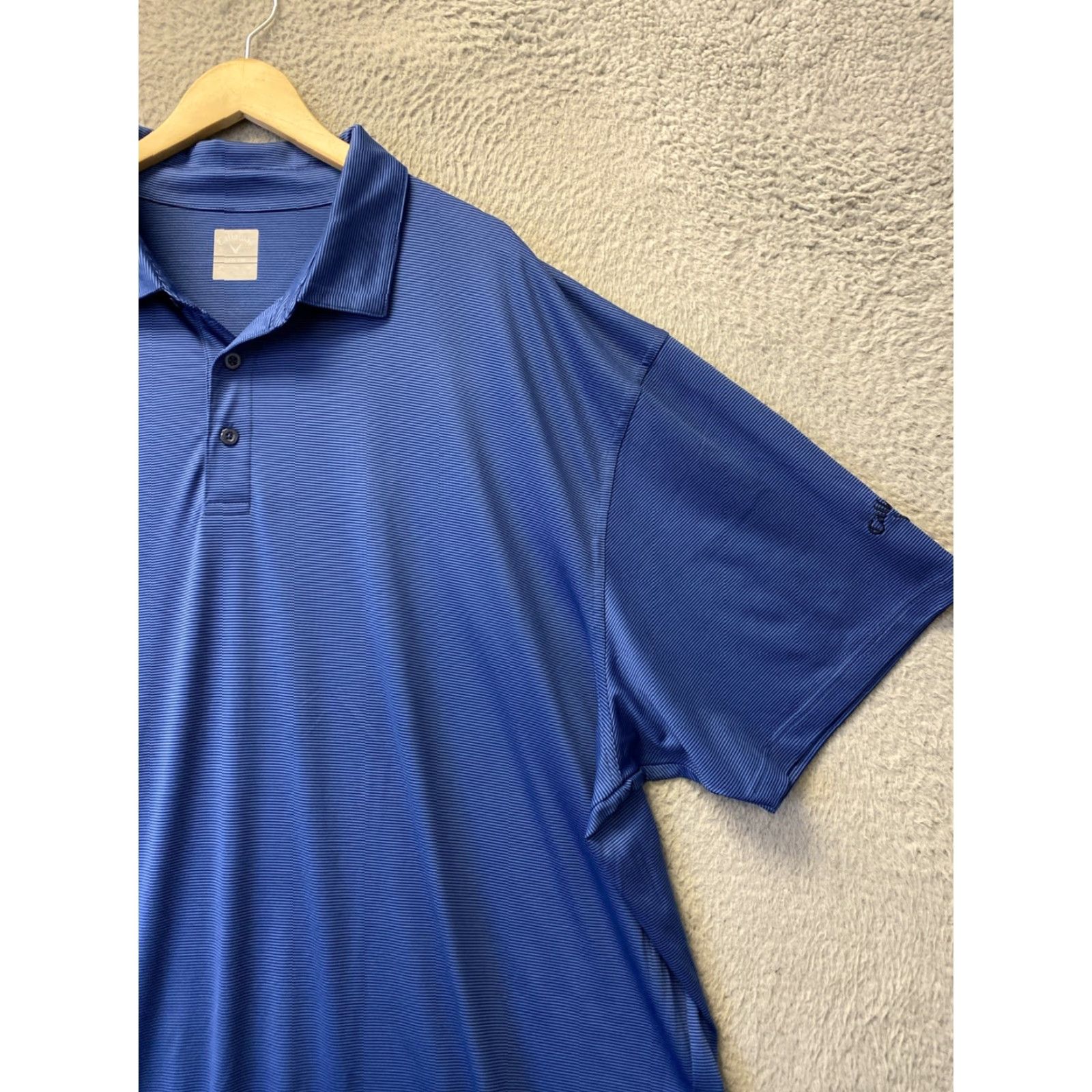 Callaway Callaway Polo Shirt Men 3XL Blue Striped Performance Stretch Golf Polo Mens Regular Short Sleeve Button-Down Collared Logo Sports Activewear Size US XXL / EU 58 / 5 - 2 Thumbnail