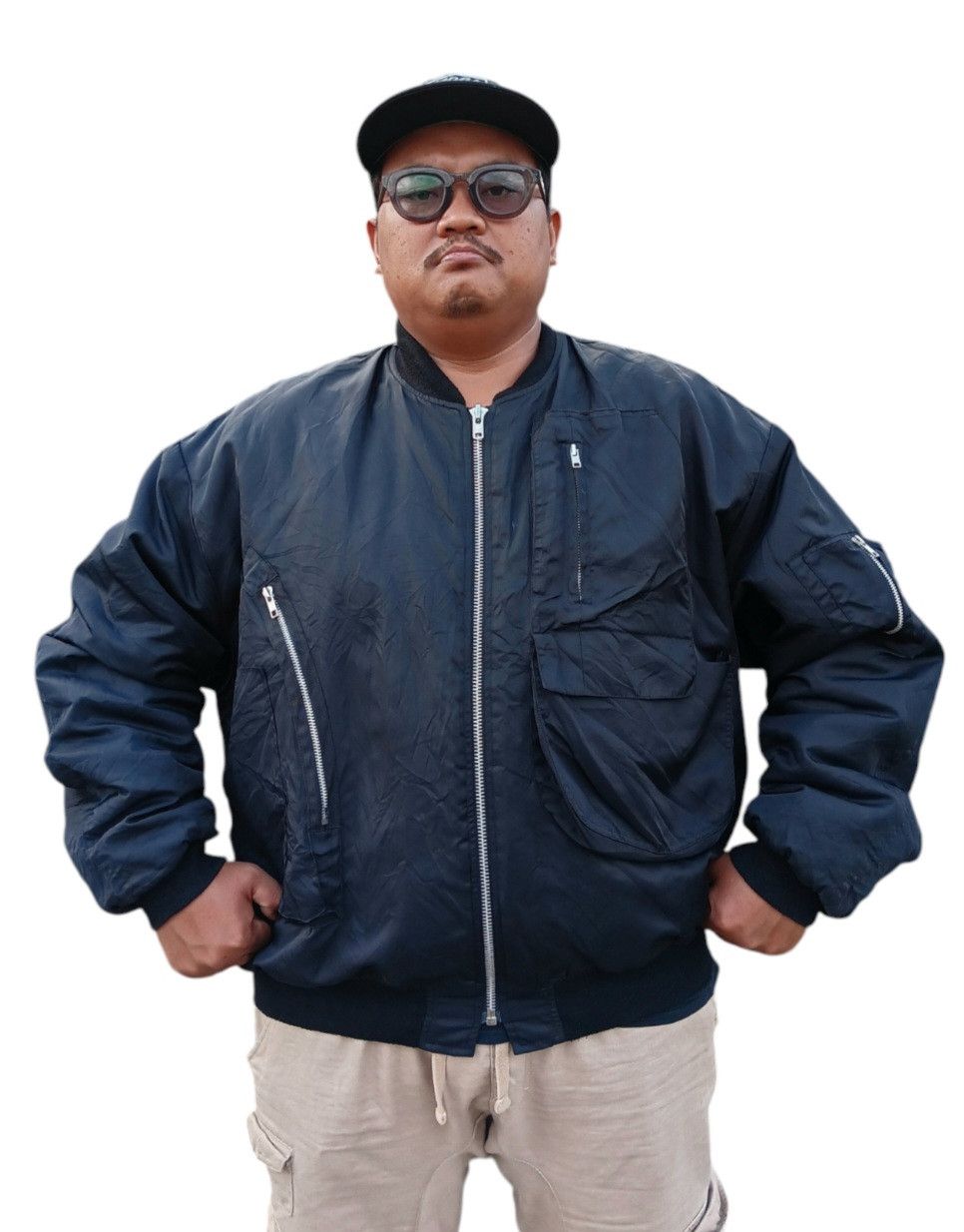 Japanese Brand 228 japan multi pocket nylon bomber jacket Size US XXL / EU 58 / 5 - 5 Thumbnail