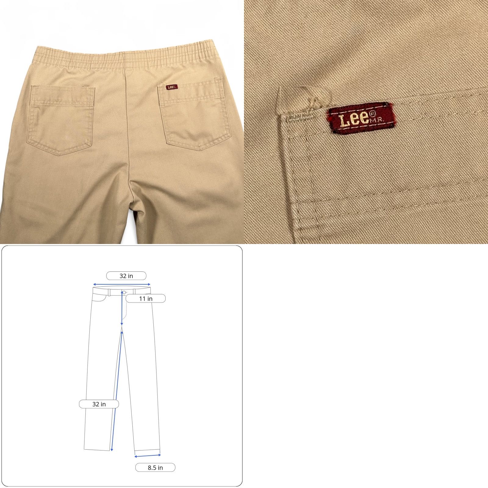 Lee VINTAGE Lee Pants Mens 32x32 Brown Relaxed Fit Workwear Talon USA Union Made 70s Size US 32 / EU 48 - 8 Thumbnail