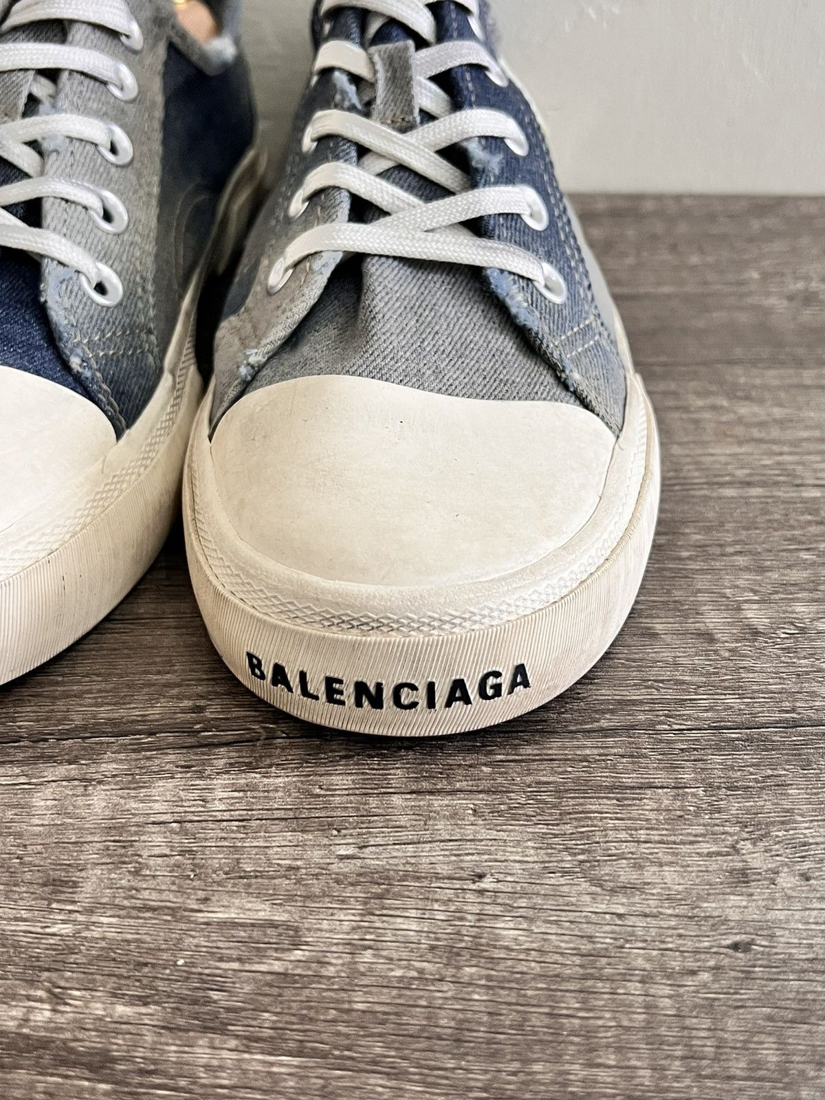 Balenciaga Denim Distressed Sneakers Size US 10 / EU 43 - 9 Thumbnail