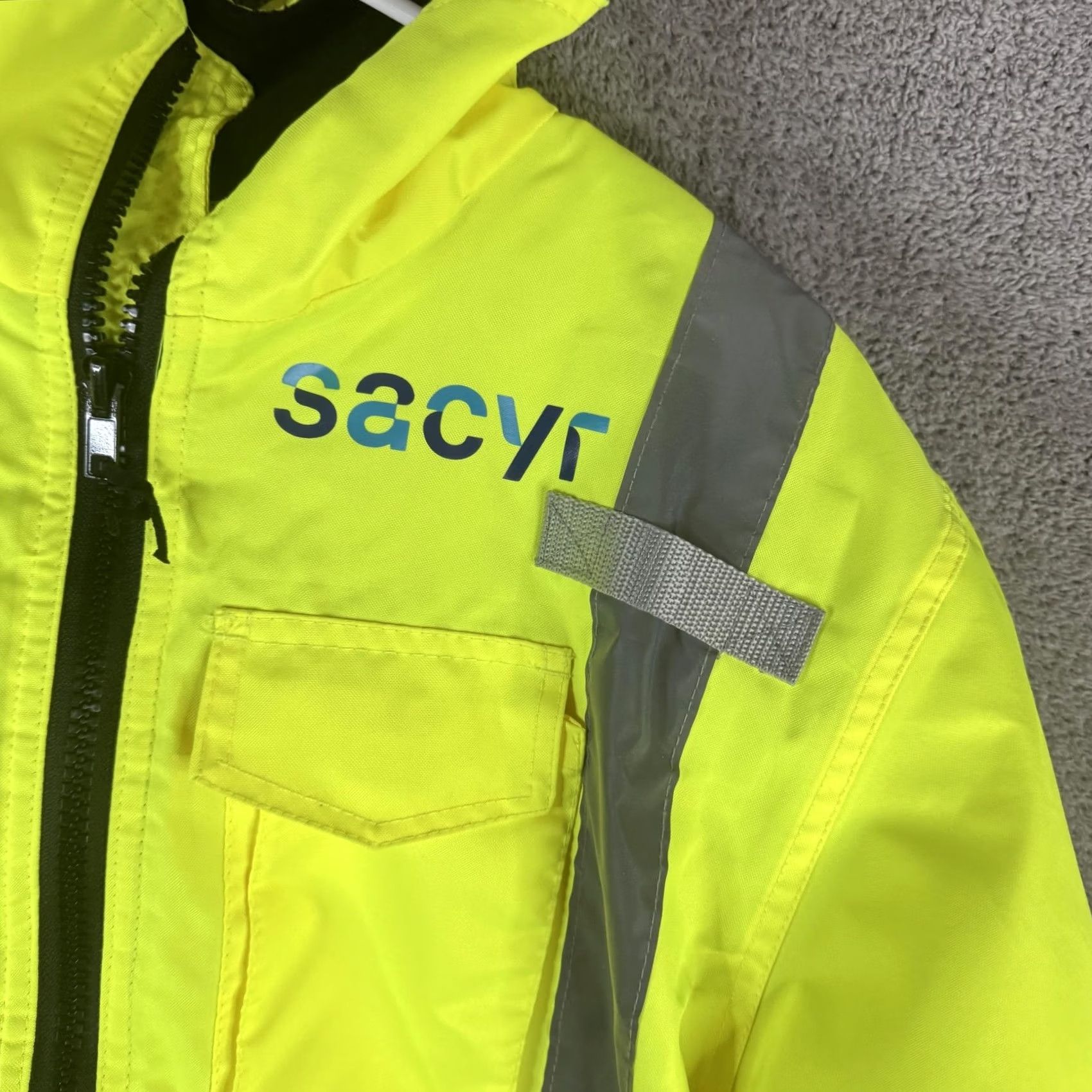 Vintage Radians Jacket Mens S Yellow Hi Vis Bomber Hooded Workwear SJ11QB-3ZGS Size US S / EU 44-46 / 1 - 5 Thumbnail