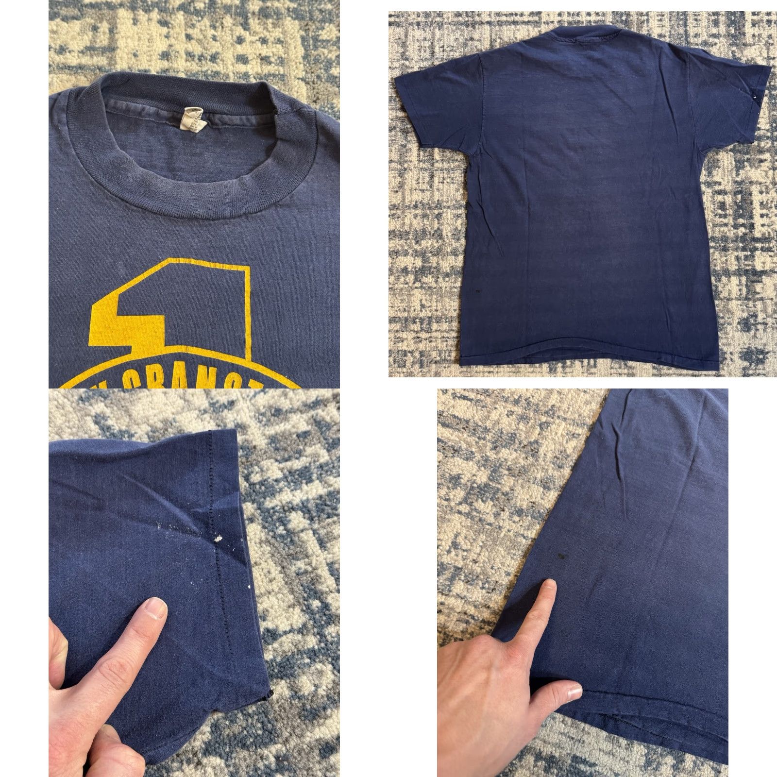 Hanes VINTAGE Dick Cranston’s FORD Truck Stop T Shirt Hanes Sz L Blue 70s Biker Cars Trucks Crew Neck Short Sleeve Cotton Graphic Print Men T-Shirt Size US L / EU 52-54 / 3 - 8 Thumbnail