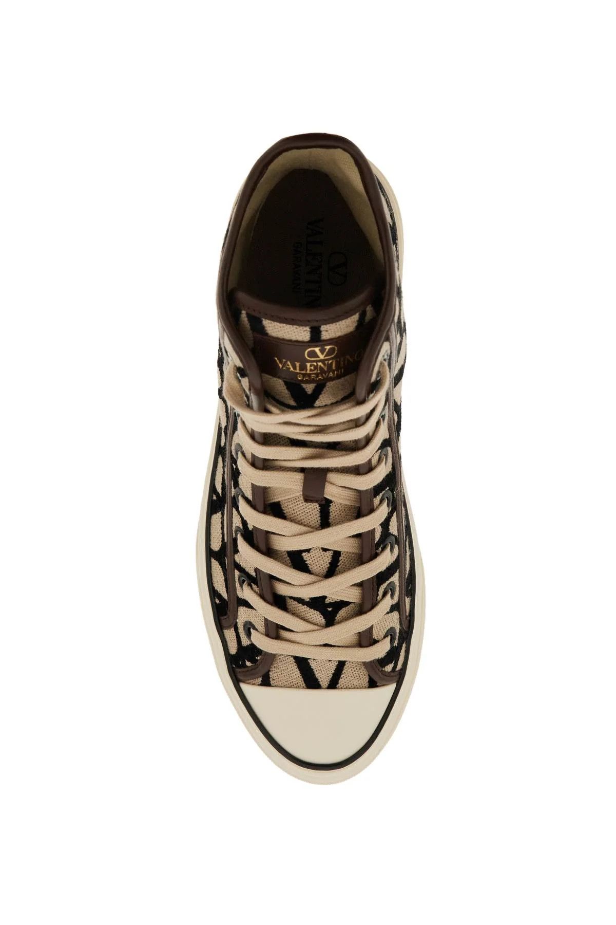 Valentino o1s22i1n1224 Hi-Top Sneakers in Brown Size US 12 / EU 45 - 2 Thumbnail