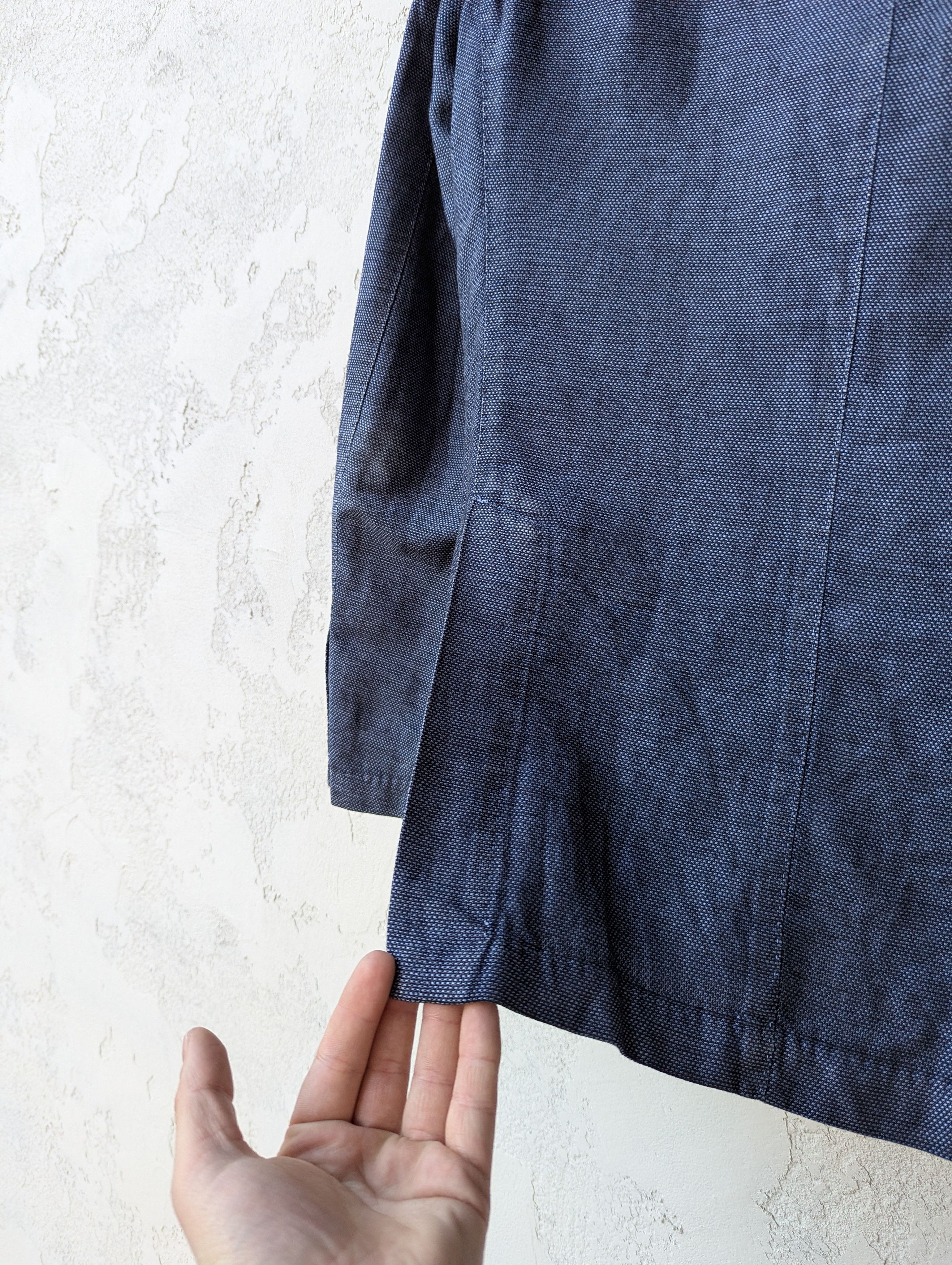 Boggi Boggi Milano Linen-Blend Blazer Blue Slim Fit Jacket Size 38S - 19 Thumbnail