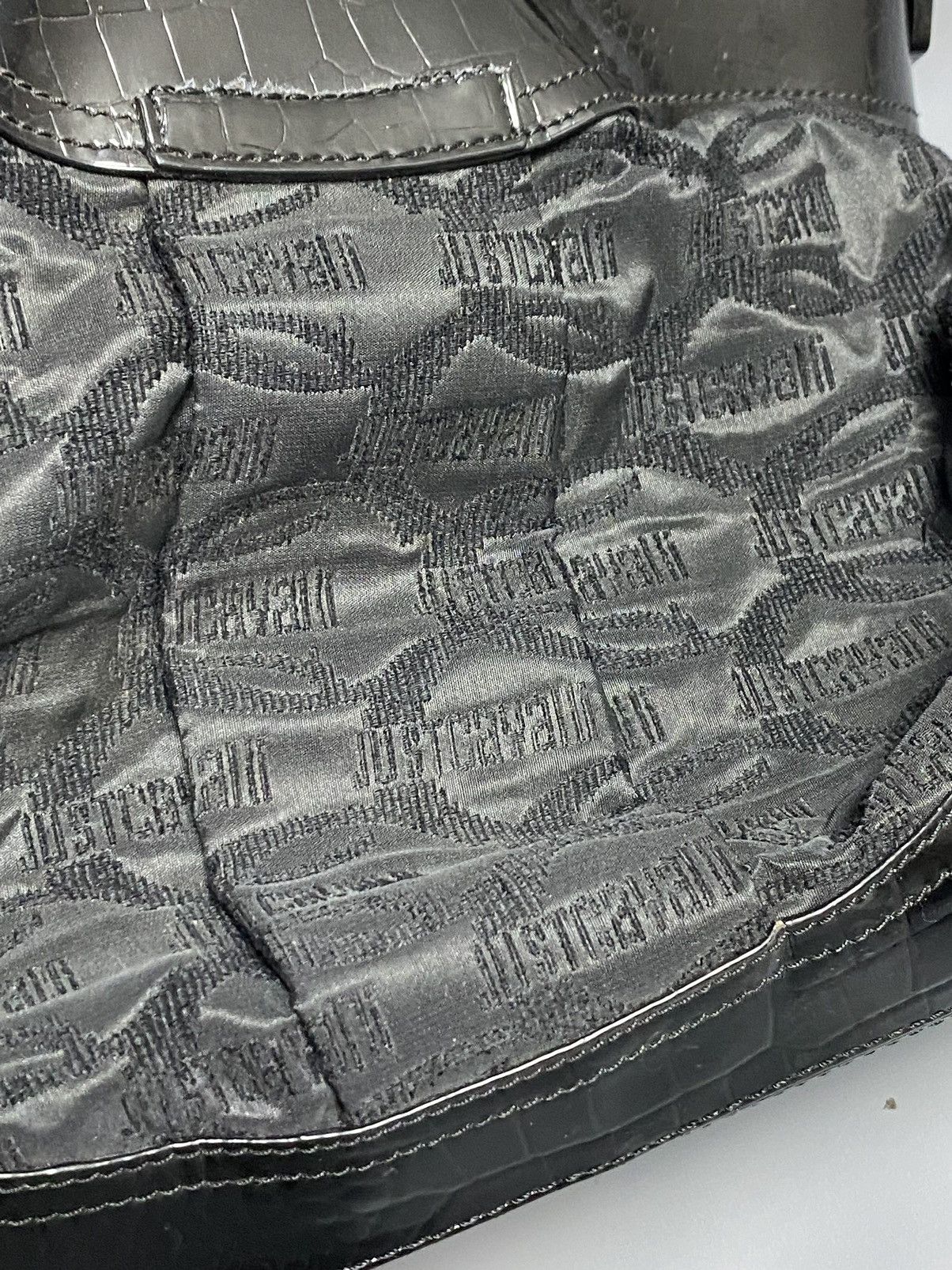 Just Cavalli Just Cavalli Shoulder Bag Black Monogram Leather trim Detail Size ONE SIZE - 11 Thumbnail
