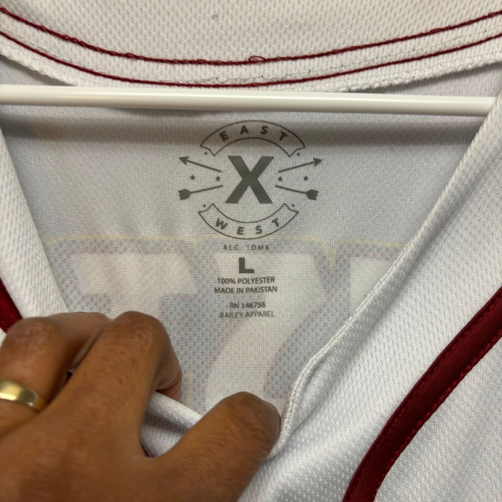 Other East West Hustle Jersey Shirt Mesh Streetwear Button 2-Sided Size US L / EU 52-54 / 3 - 9 Thumbnail