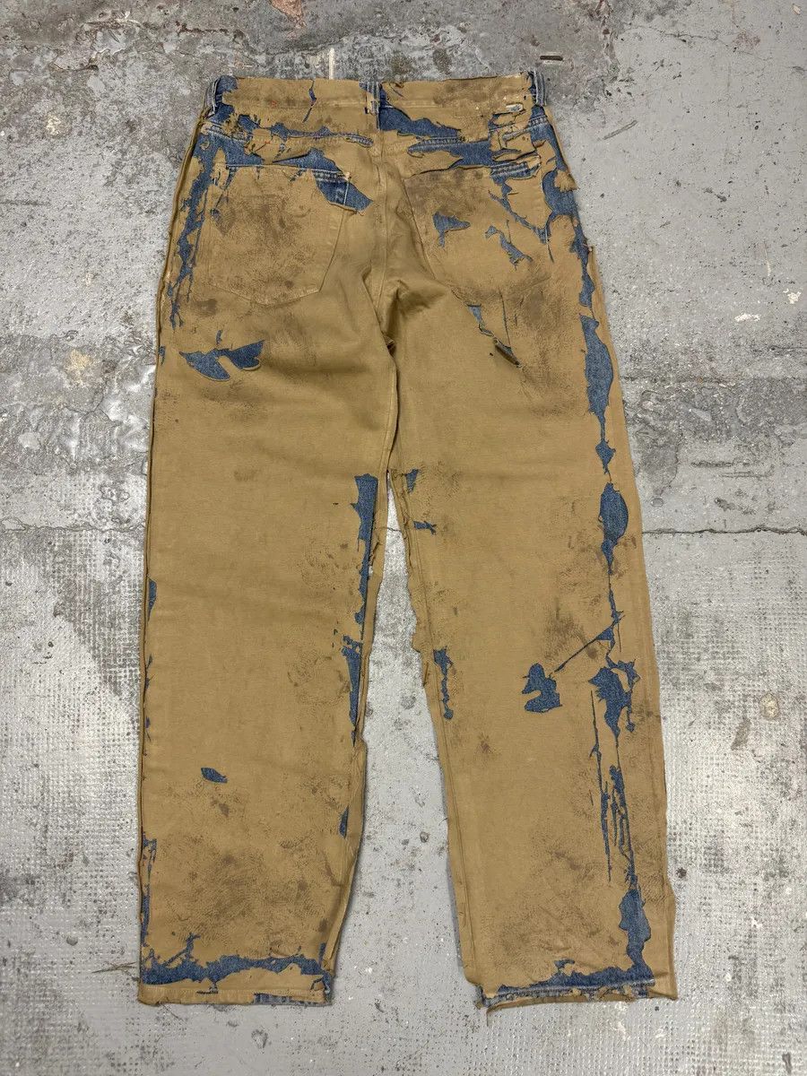 Diesel AW2010 Diesel Blue Beige Relief Contemporary Jeans Size US 33 - 5 Thumbnail