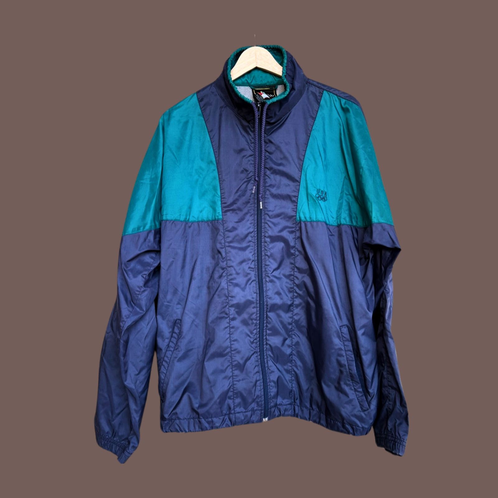 USA Olympics VTG Windbreaker | USA Olympic Navy Teal | 90s Teamwear Size US M / EU 48-50 / 2 - 1 Thumbnail