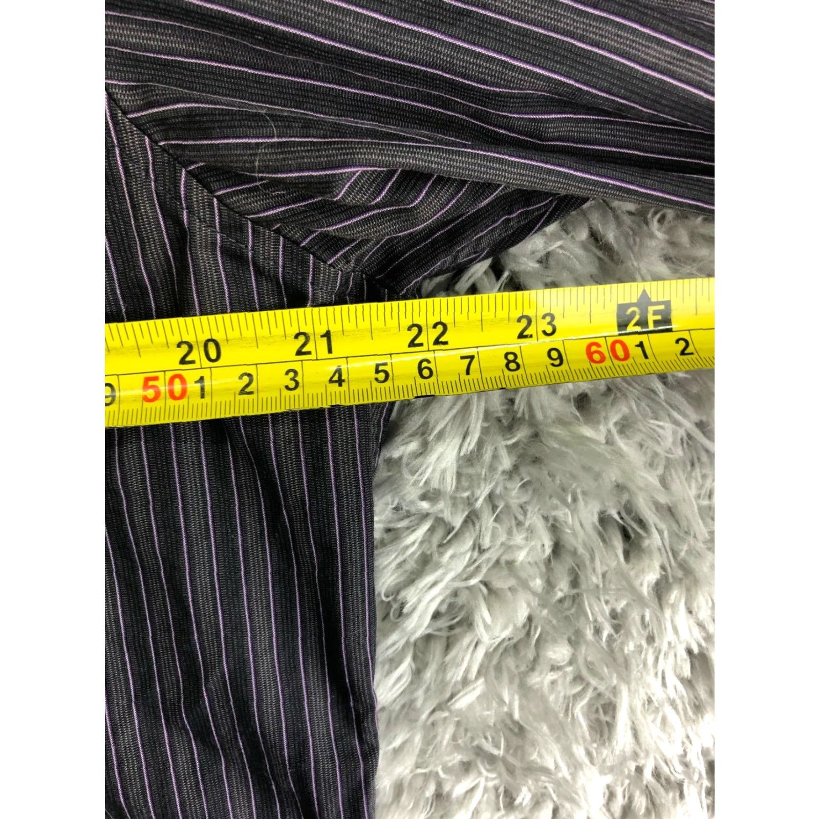 Apt. 9 Apt.9 Mens Large Superfine Cotton Black Striped Long Sleeve Spread Collar Shirt Size US L / EU 52-54 / 3 - 4 Thumbnail