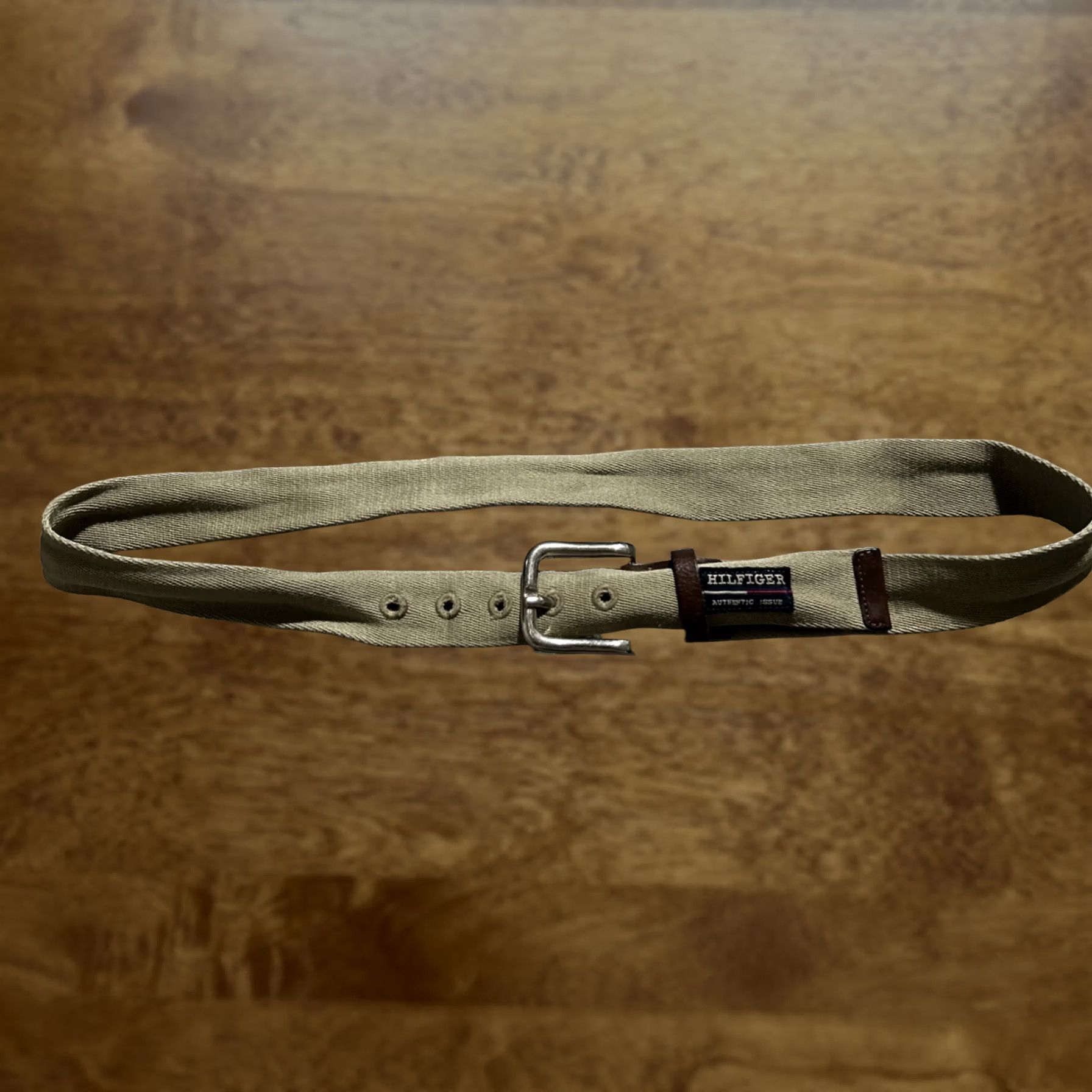 Tommy Hilfiger Tommy Hilfiger Belt Men 42 Multicolor Canvas Ribbon Silver Buckle Golf Belt Logo Size 42 Mens Size 42 - 1 Thumbnail