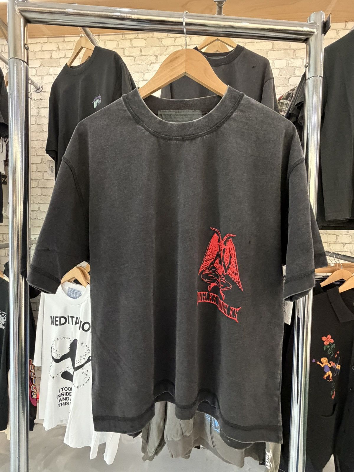 Other Jungles Jungles “ Wellness “ Vintage Black Distressed Tee Size US M / EU 48-50 / 2 - 1 Thumbnail