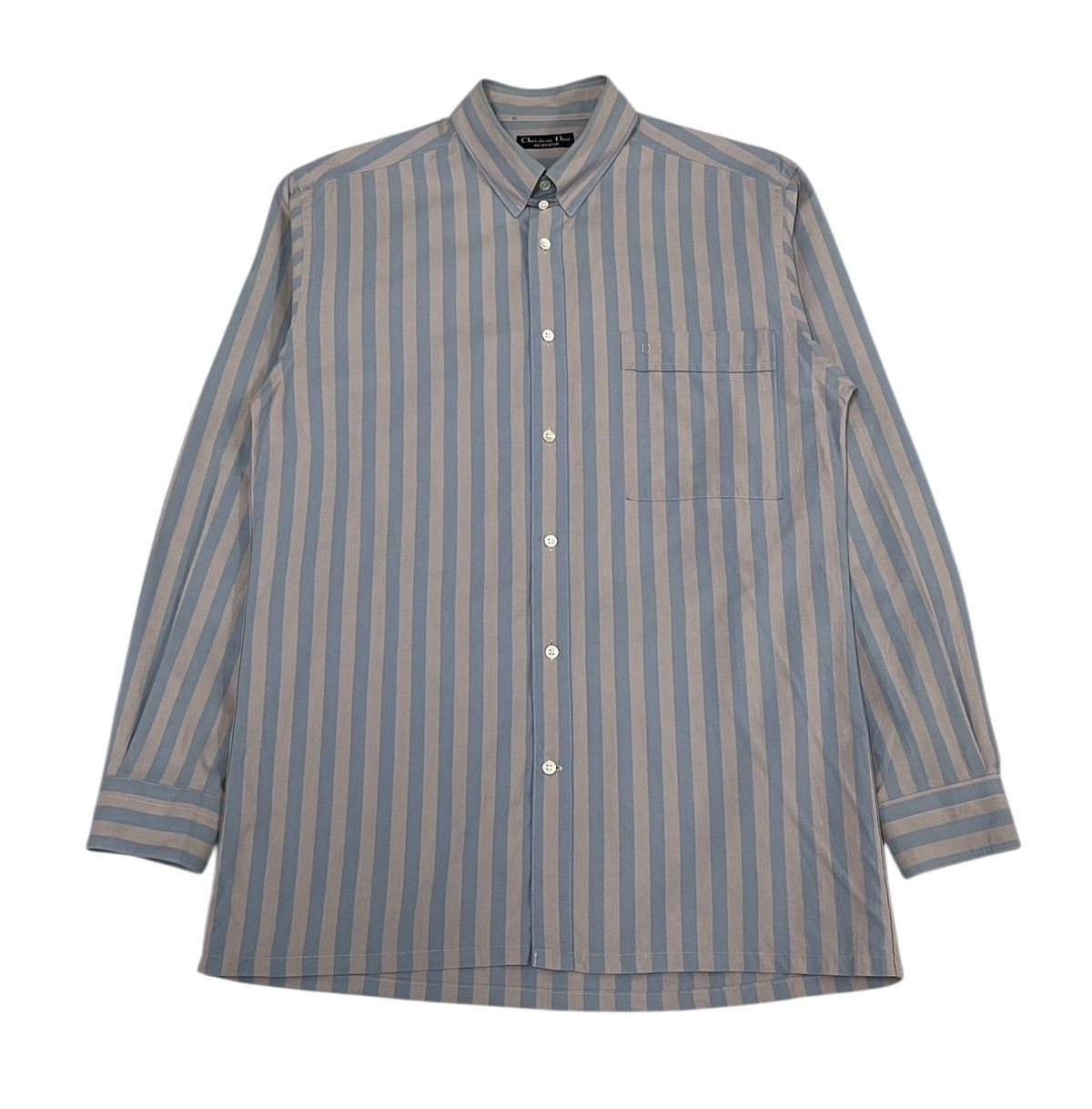 Christian Dior Monsieur Vintage Christian Dior Stripe Longsleeves Shirts Size US S / EU 44-46 / 1 - 3 Thumbnail