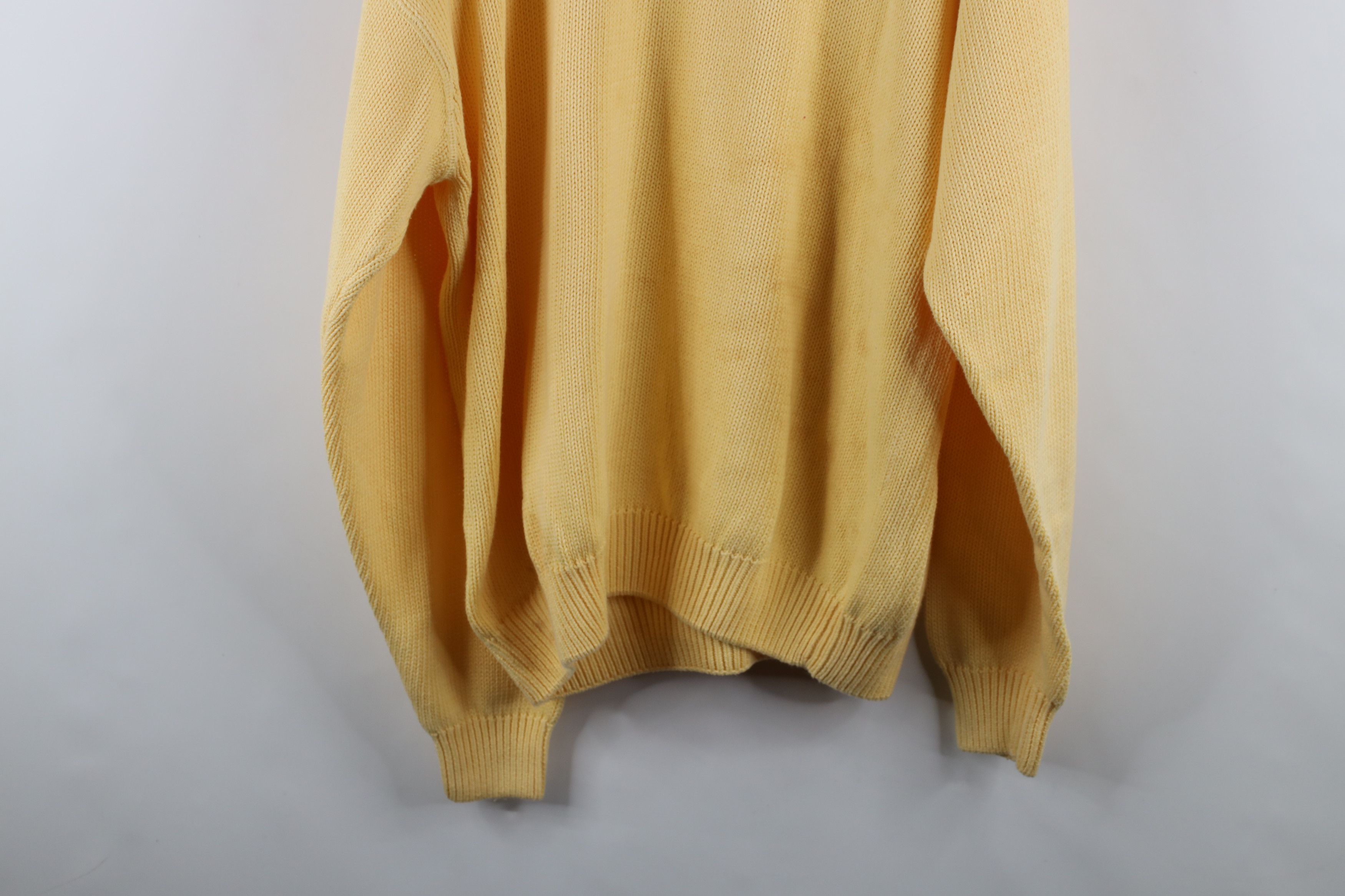 Vintage Vintage 90s Streetwear Blank Cotton Knit Crewneck Sweater Size US XXL / EU 58 / 5 - 13 Thumbnail
