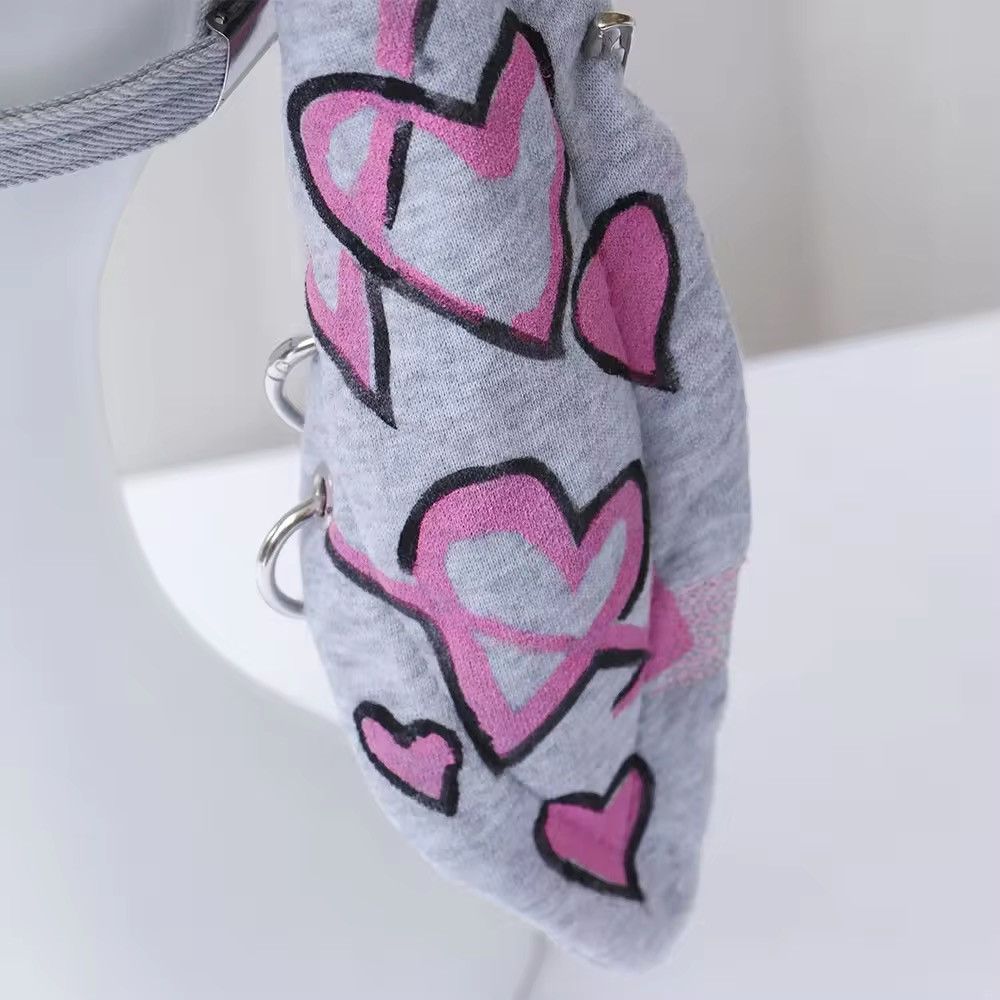 Japanese Brand Graffiti Long Rabbit Ears Ripped Metal Ring Cap Size ONE SIZE - 8 Thumbnail