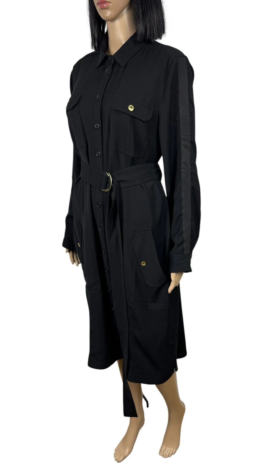 ME+EM ME + EM Shirt Dress Belted Polyester size 12 Size M / US 6-8 / IT 42-44 - 4 Thumbnail