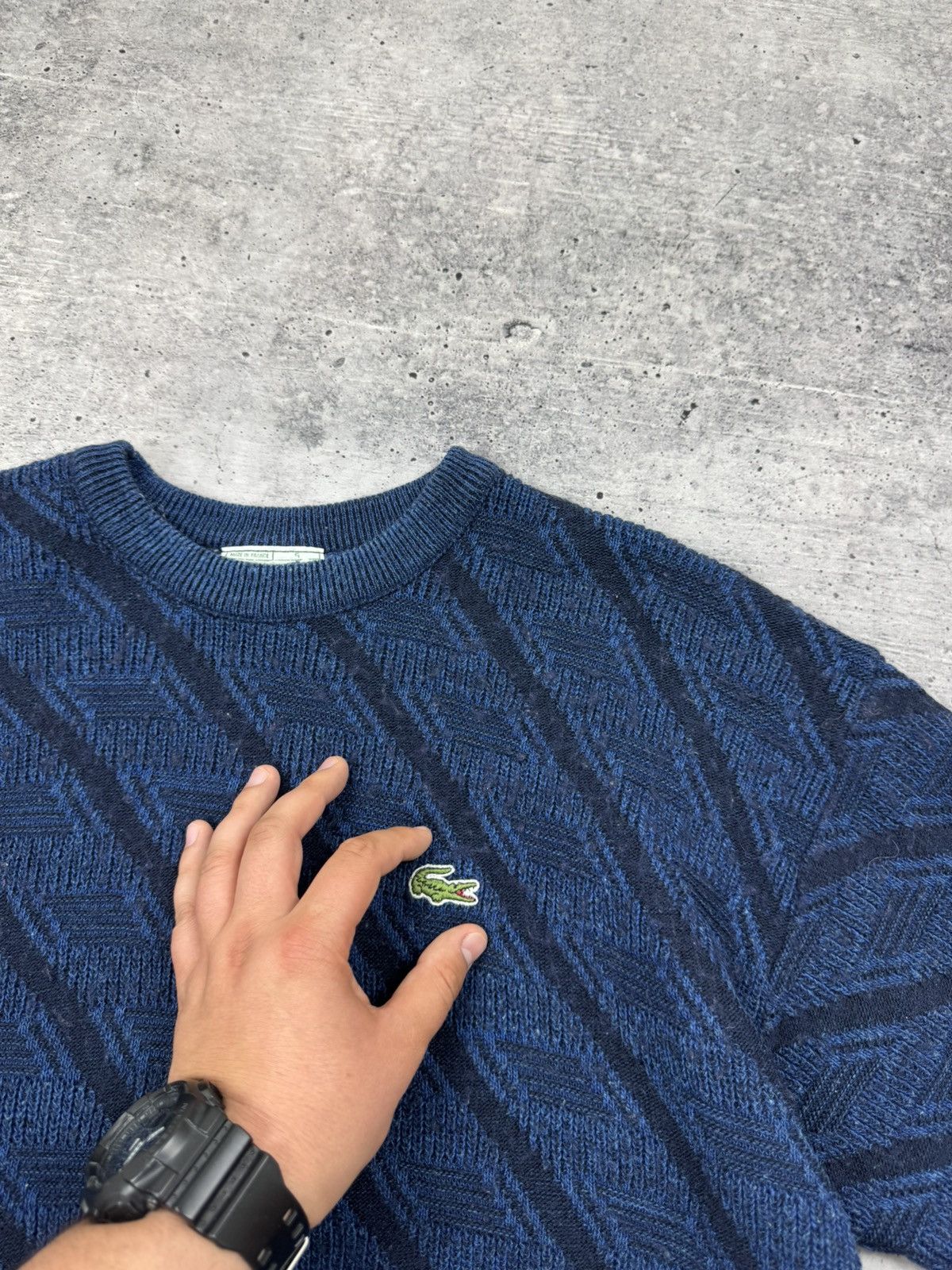 Lacoste Chemise Lacoste Vintage 90’s Style Wool Blue Sweater Men L Size US L / EU 52-54 / 3 - 9 Thumbnail