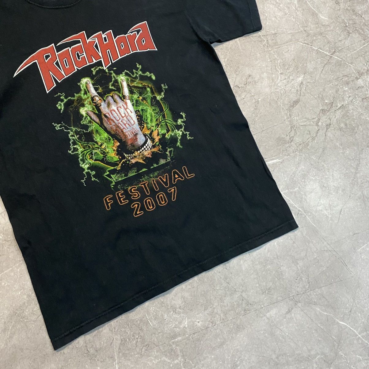 Band Tees × Vintage VINTAGE ROCK HARD TEE BIG LOGO FESTIVAL 2007 Size US M / EU 48-50 / 2 - 4 Thumbnail