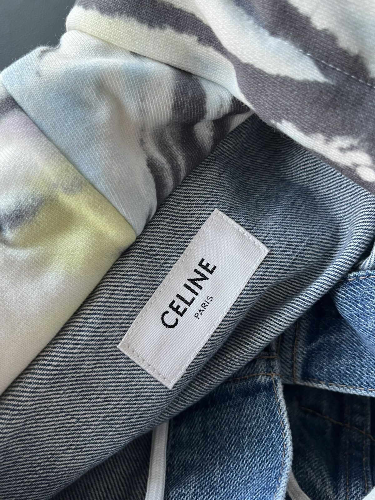 Celine × Hedi Slimane Super Runway Brand New Celine Hedi Slimane Denim Logo Jacket Size US L / EU 52-54 / 3 - 10 Thumbnail