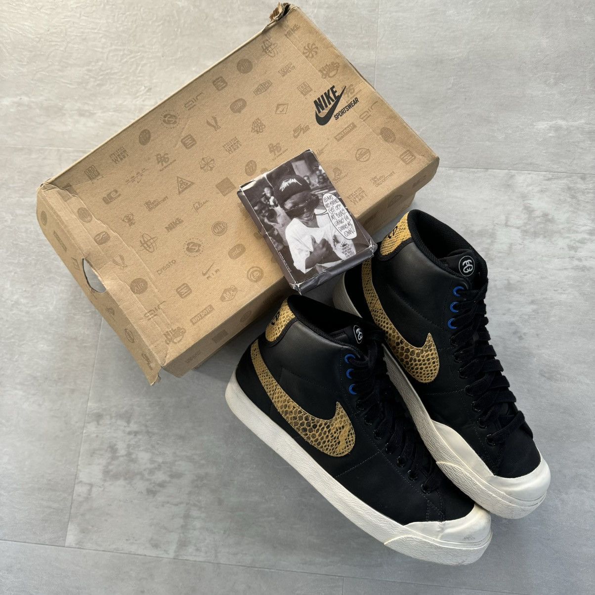 Nike × Stussy Stussy x Nike All-Court Mid Black Sz. 10.5 Size US 10.5 / EU 43-44 - 1 Thumbnail